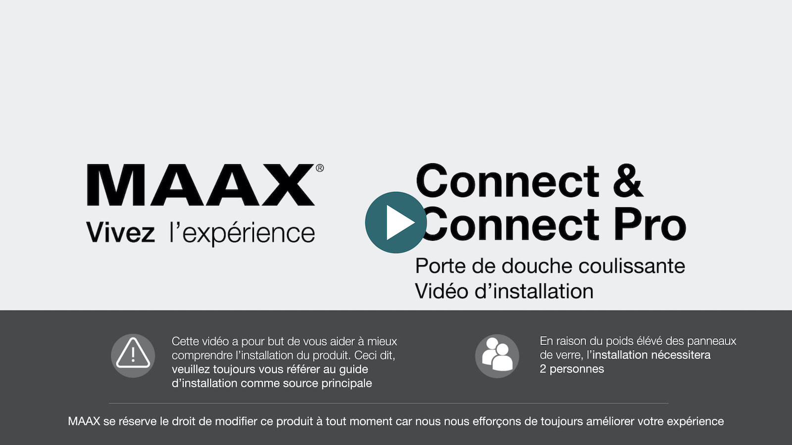 MAAX Connect / Connect Pro Sliding Door Installation Video