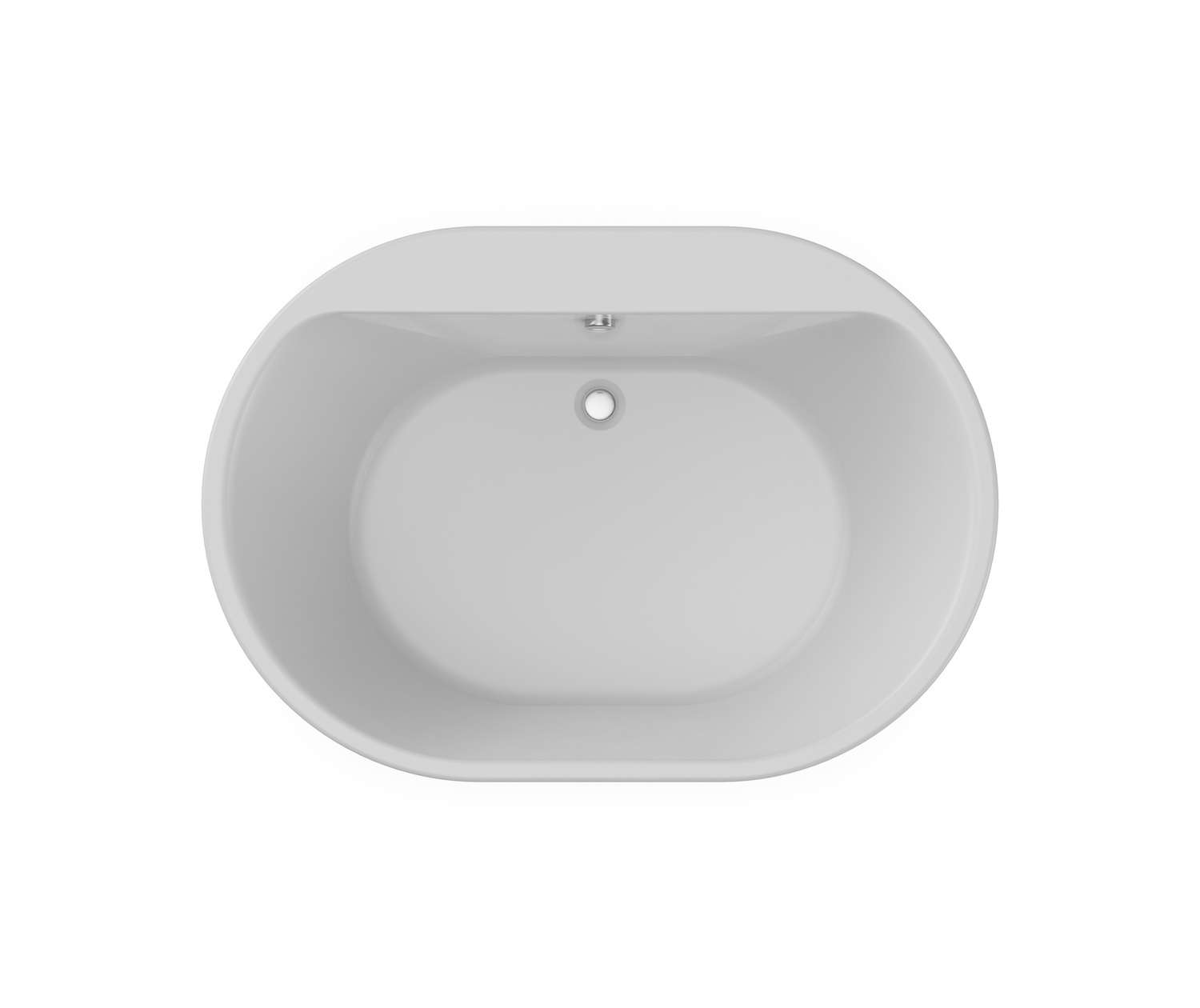 Brioso 6042 AcrylX with en Maax | White Skirt White Bath, in Center Bathtub Drain Freestanding