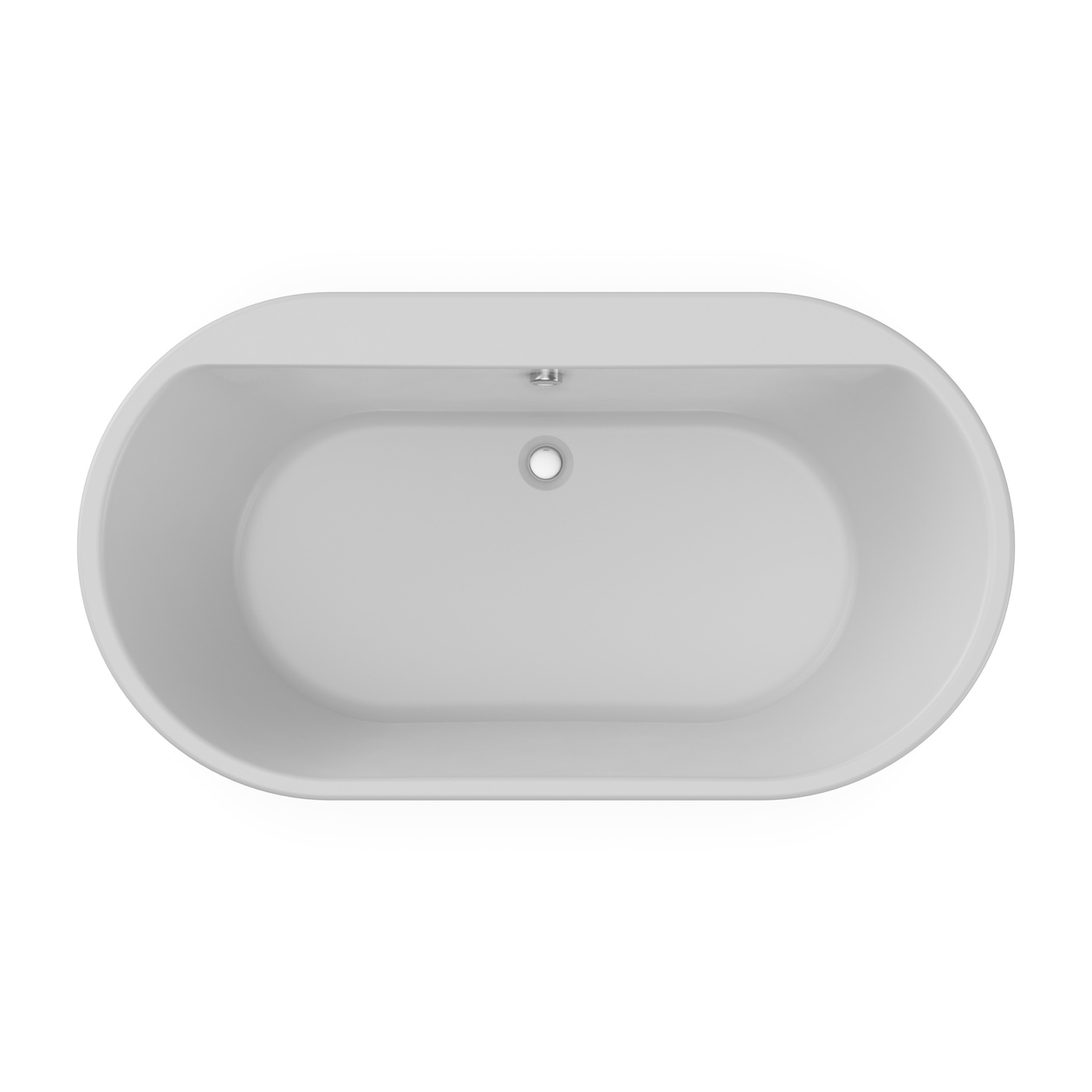 Brioso 6636 AcrylX Freestanding Center Drain Bathtub in White with 