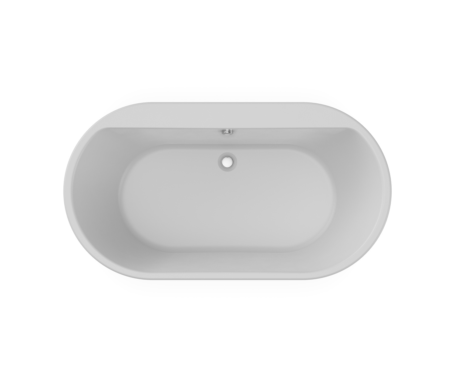 Brioso 6636 AcrylX Freestanding Center Drain Bathtub in White with 