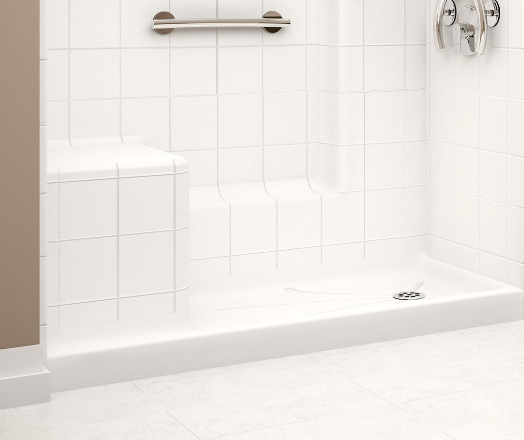 Renovative Bath Systems low threshold multi-piece showers.