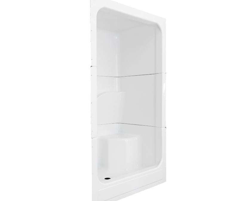 Gretna 48 x 36 AcrylX Alcove Center Drain Three-Piece Shower Gretna 48 x 36 AcrylX Alcove Center Drain Three-Piece Shower
