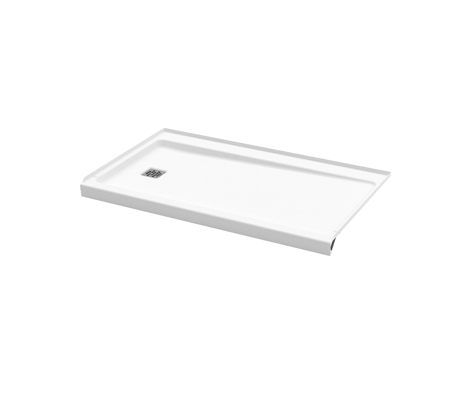 ShowerCast 60 x 36 Porcelain Enamel Alcove Shower Base with LeftHand