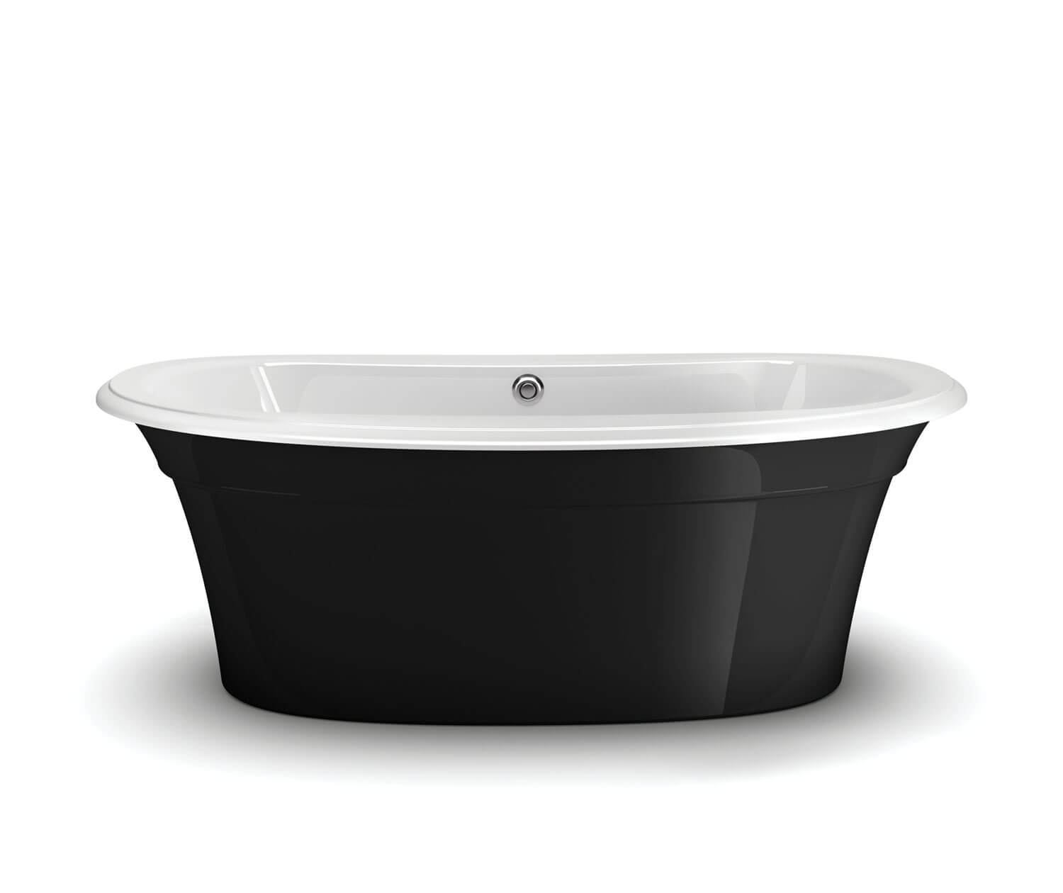 Ella Sleek 66 x 36 Acrylic Freestanding Center Drain Bathtub in 