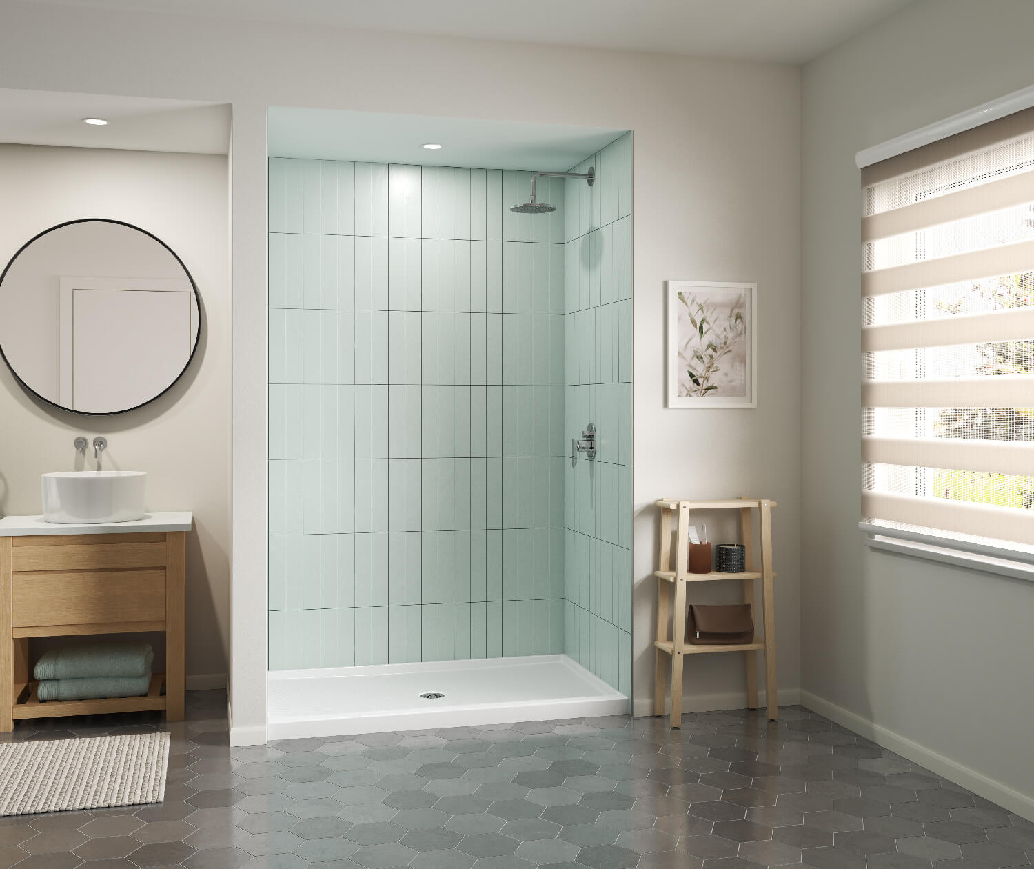 SB 6036 C 60 x 36 AcrylX Alcove Shower Base with Center Drain in White |  Shower Base