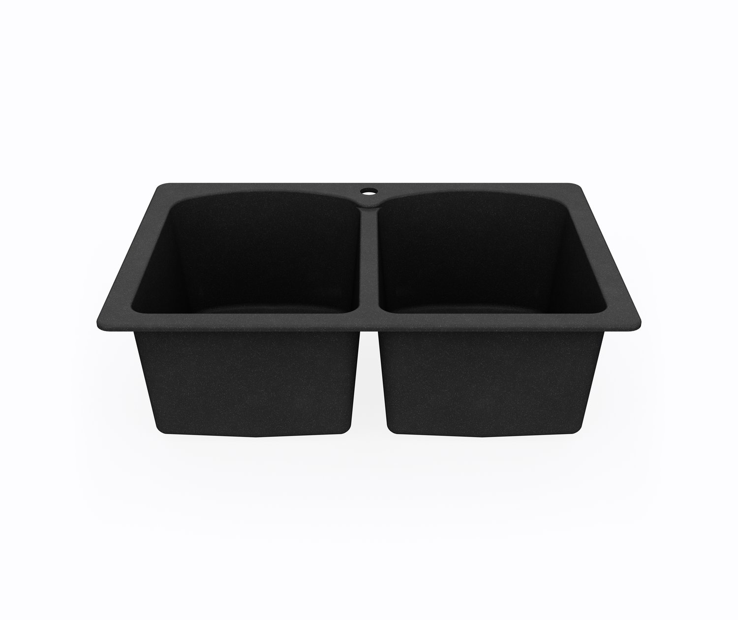 KSLB 3322 22 X 33 Swanstone Dual Mount Double Bowl Sink In Black   Swan Sw000156 015 1 