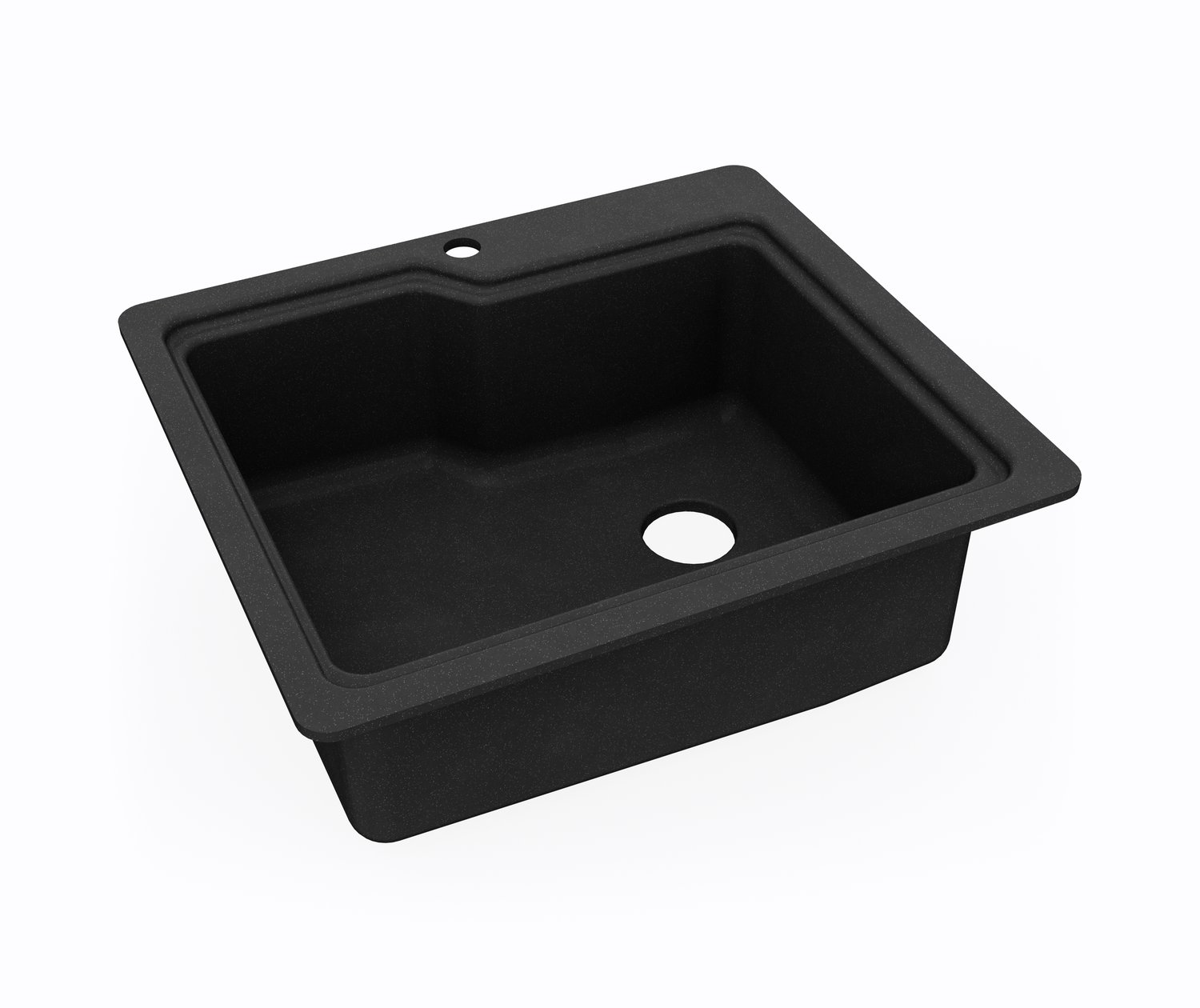 KSSB 2522 22 X 25 Swanstone Dual Mount Single Bowl Sink In Black   Swan Sw000158 015 