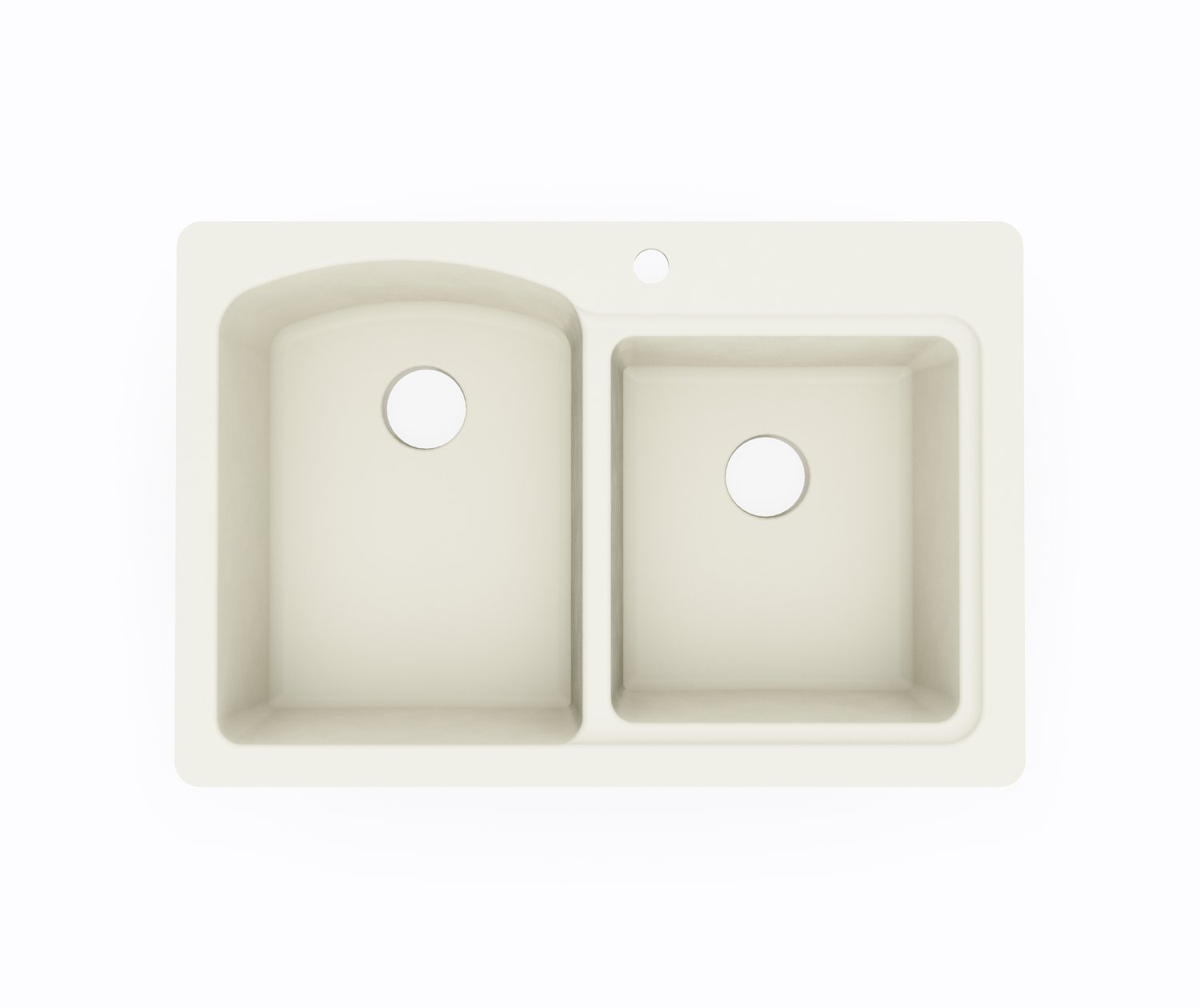 KSDB-3322 22 x 33 Swanstone® Dual Mount Double Bowl Sink in Bone