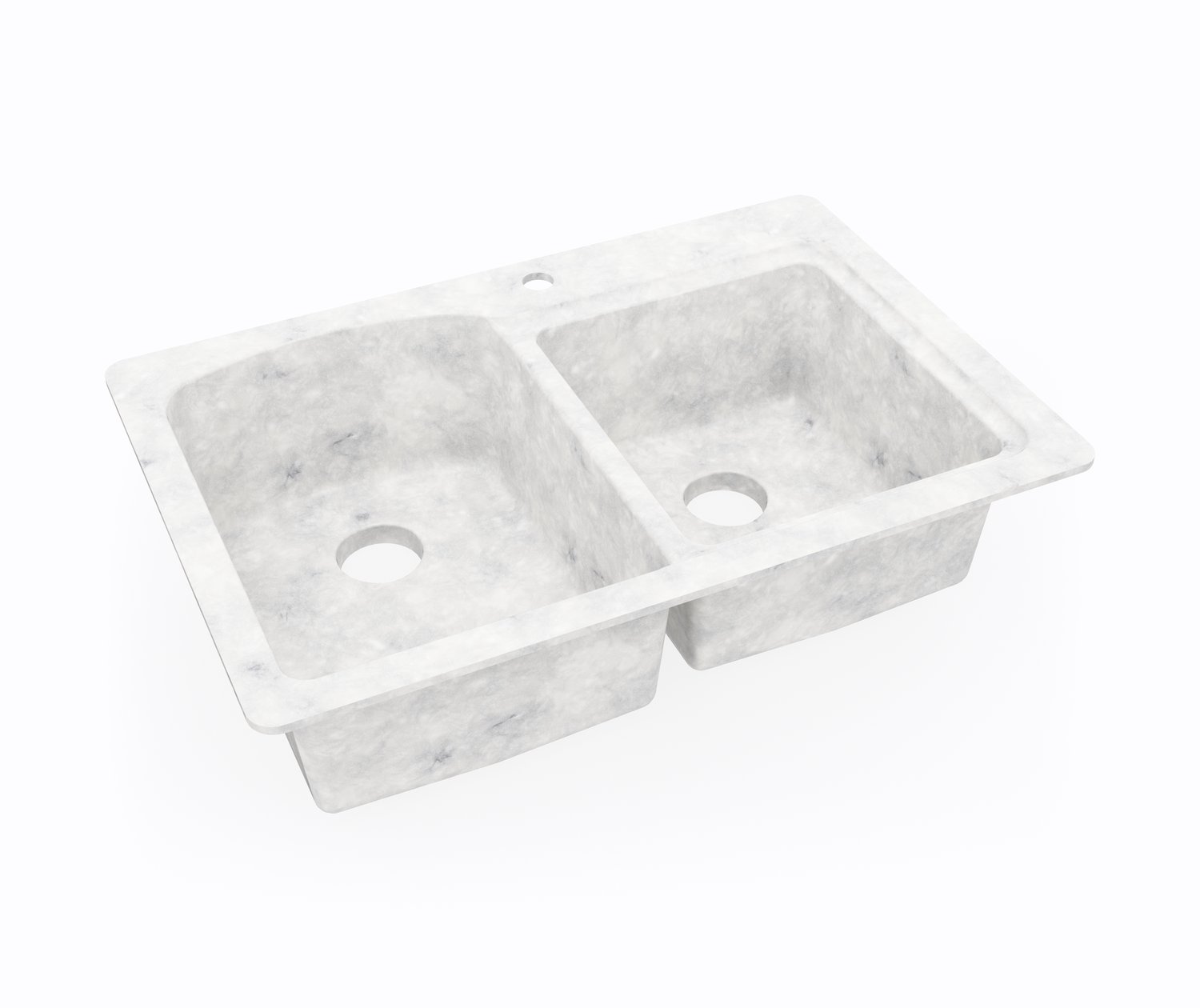 KSDB 3322 22 X 33 Swanstone Dual Mount Double Bowl Sink In Ice Sink   Swan Sw000159 130 