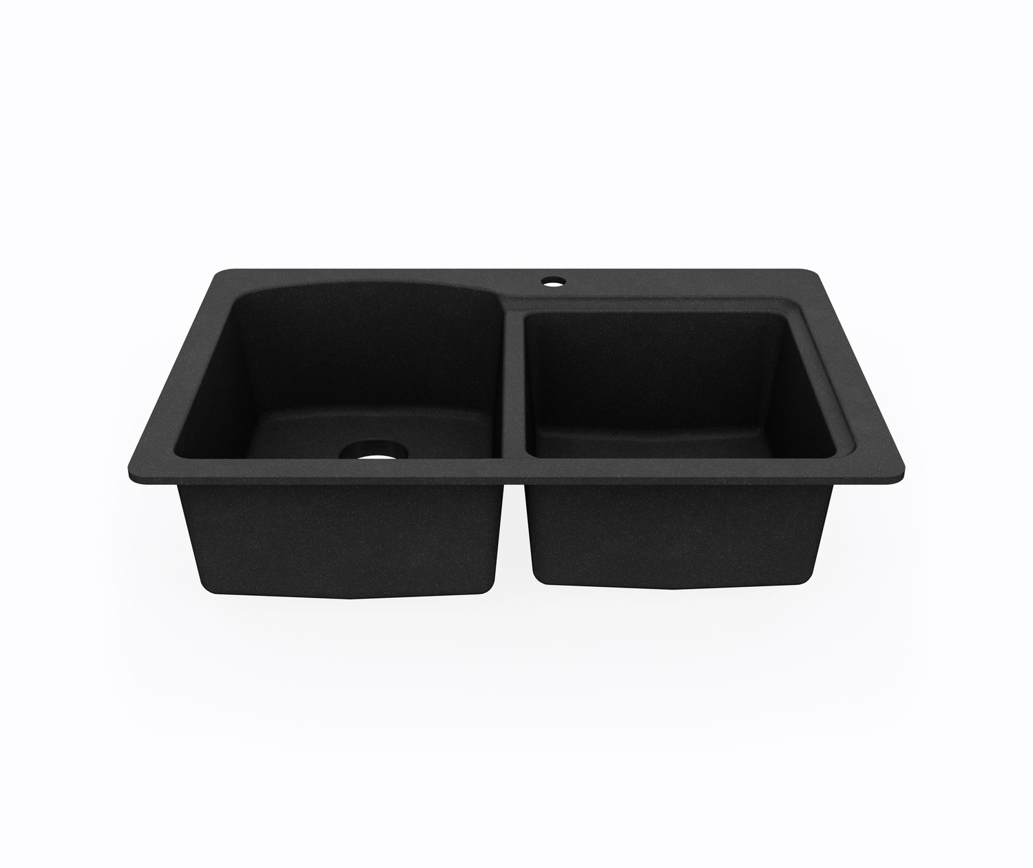 KSDB-3322 22 x 33 Swanstone Dual Mount Double Bowl Sink in Black