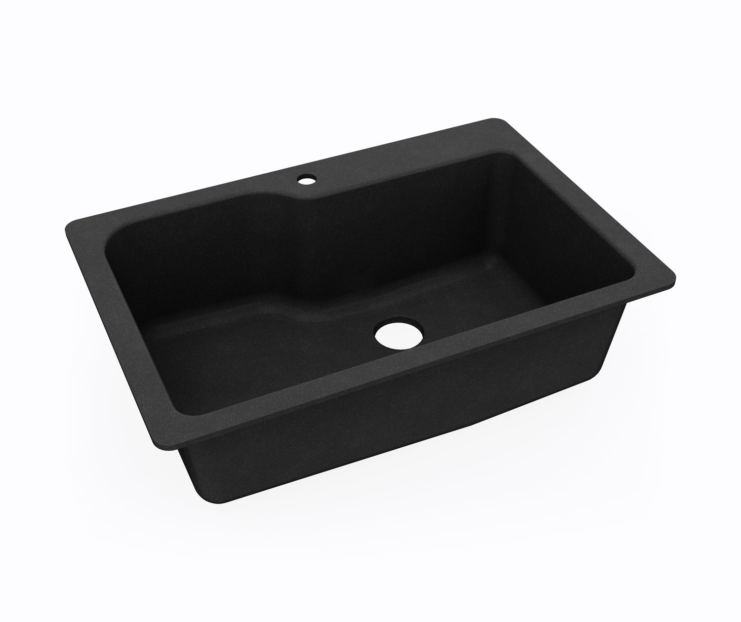 KSSB3322 22 x 33 Swanstone® Dual Mount Single Bowl Sink in Black