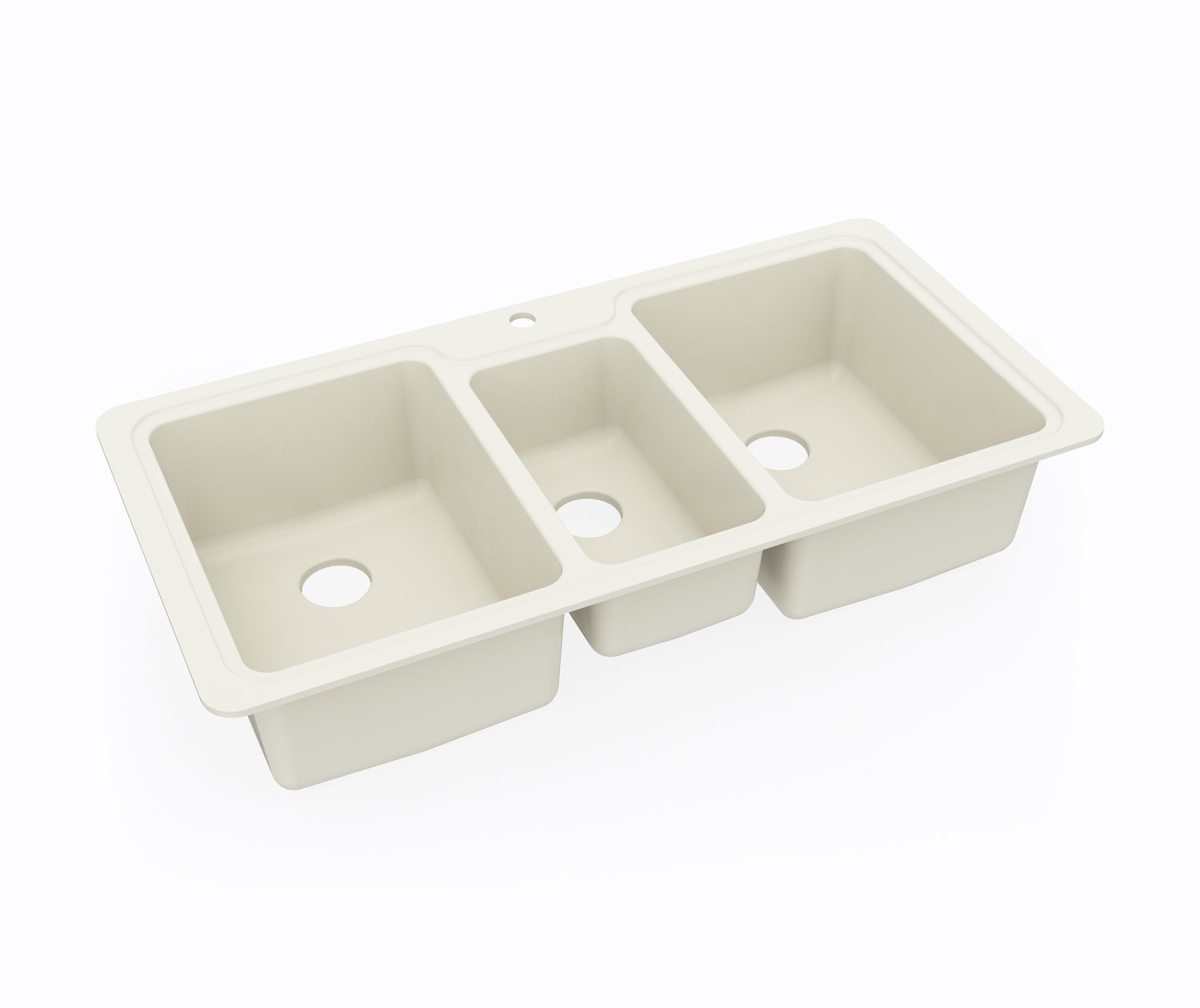 KSTB 4422 22 X 44 Swanstone Dual Mount Triple Bowl Sink In Bone Sink   Swan Sw000166 037 