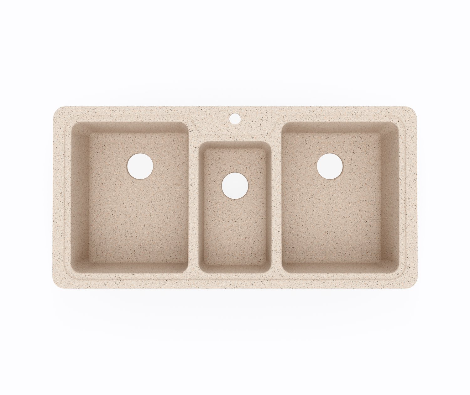 KSTB-4422 22 x 44 Swanstone® Dual Mount Triple Bowl Sink in White