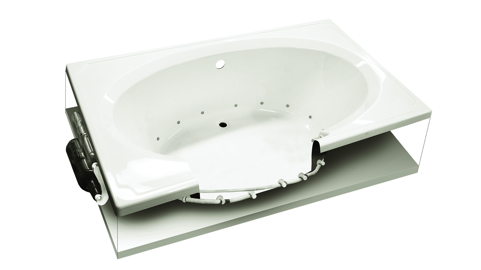 Image of a jetted round tub.