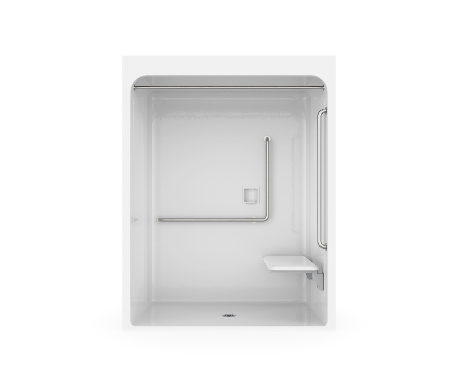 BF3660 - OBC Compliant Acrylic Alcove Center Drain One-Piece