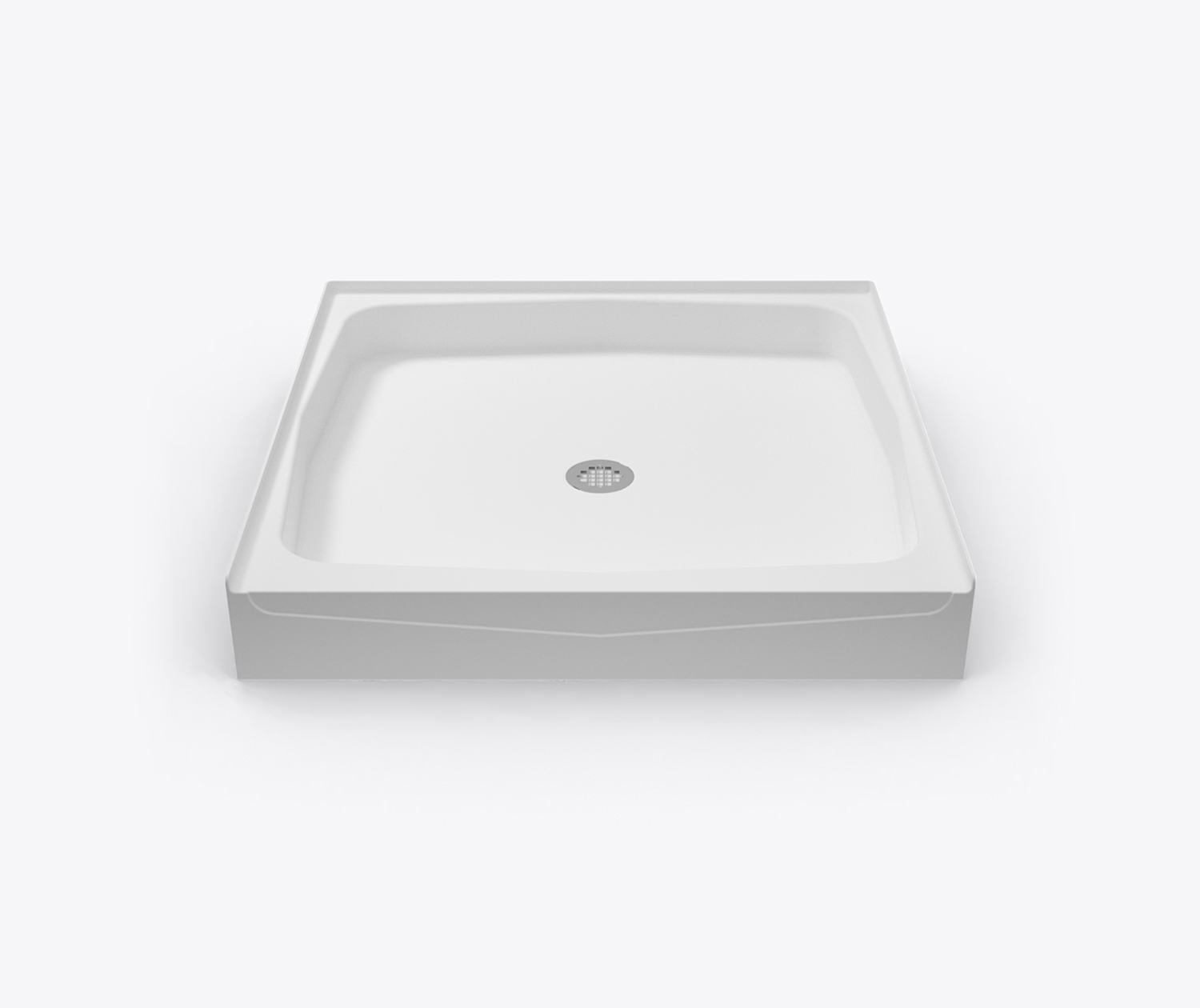 XAB 4242 SH Acrylic Alcove Shower Base with Center Drain in White Shower Base, ComfortDesigns en