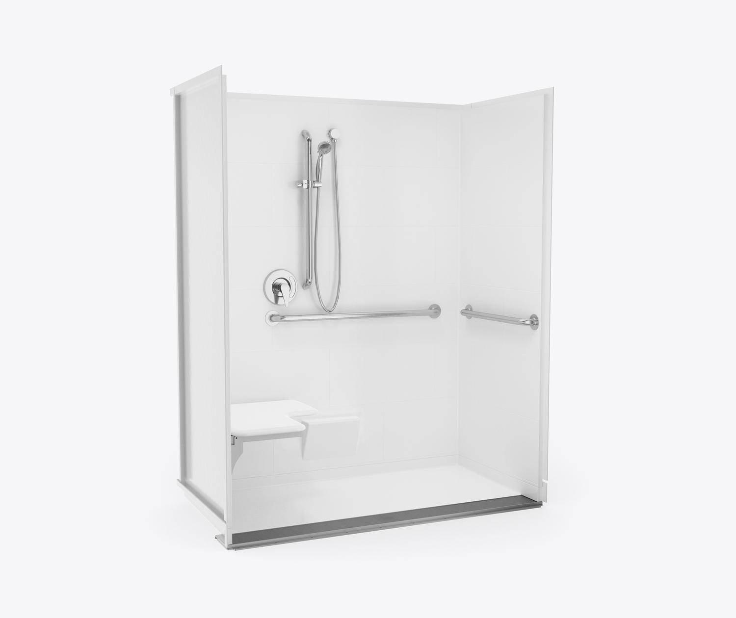 XST 6232 TR .75 5P AcrylX Alcove Five-Piece Shower in Bone with