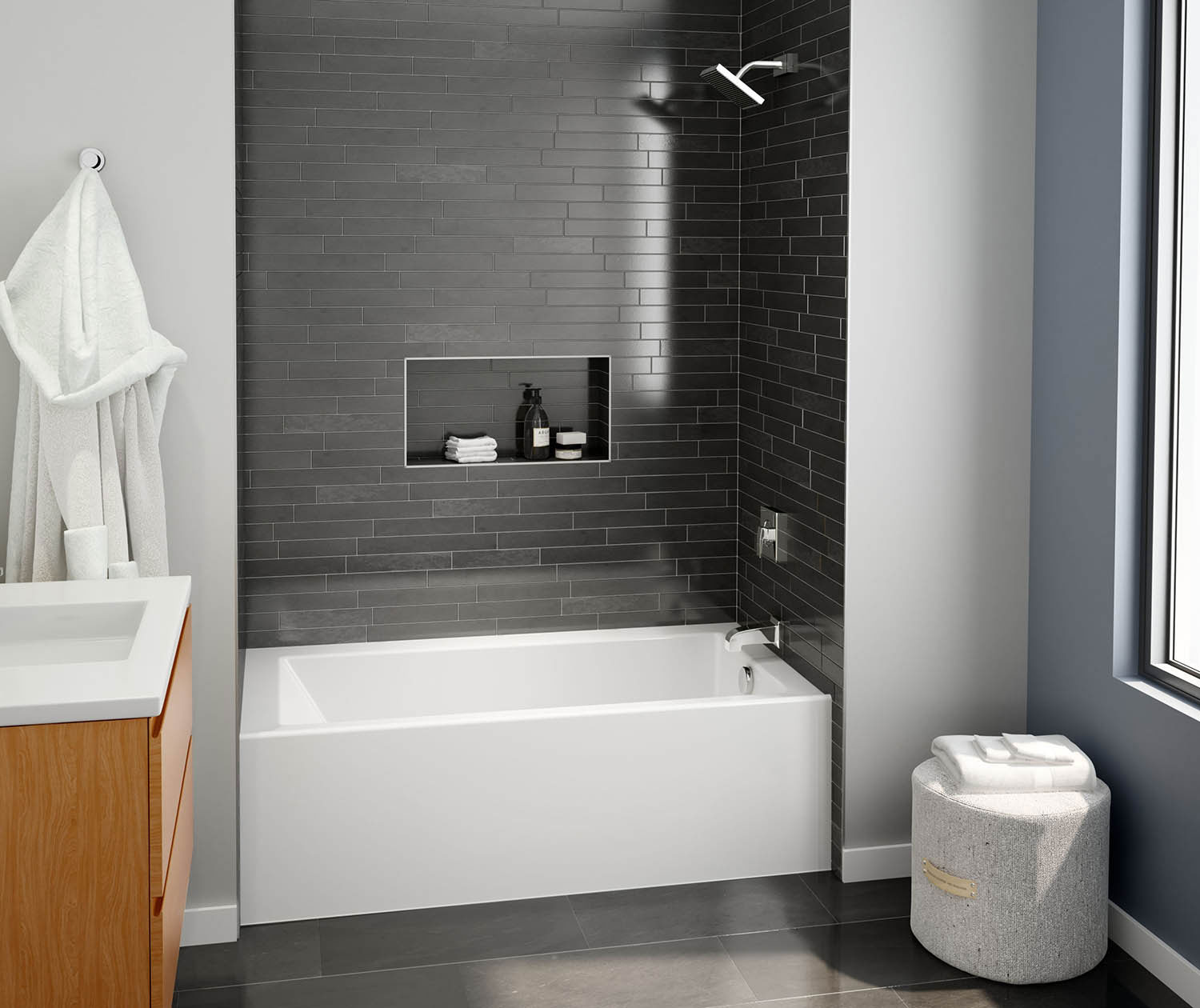 VP6032CTMINL/R 60 x 32 Veritek™ Pro Bathtub with Right Hand Drain in ...