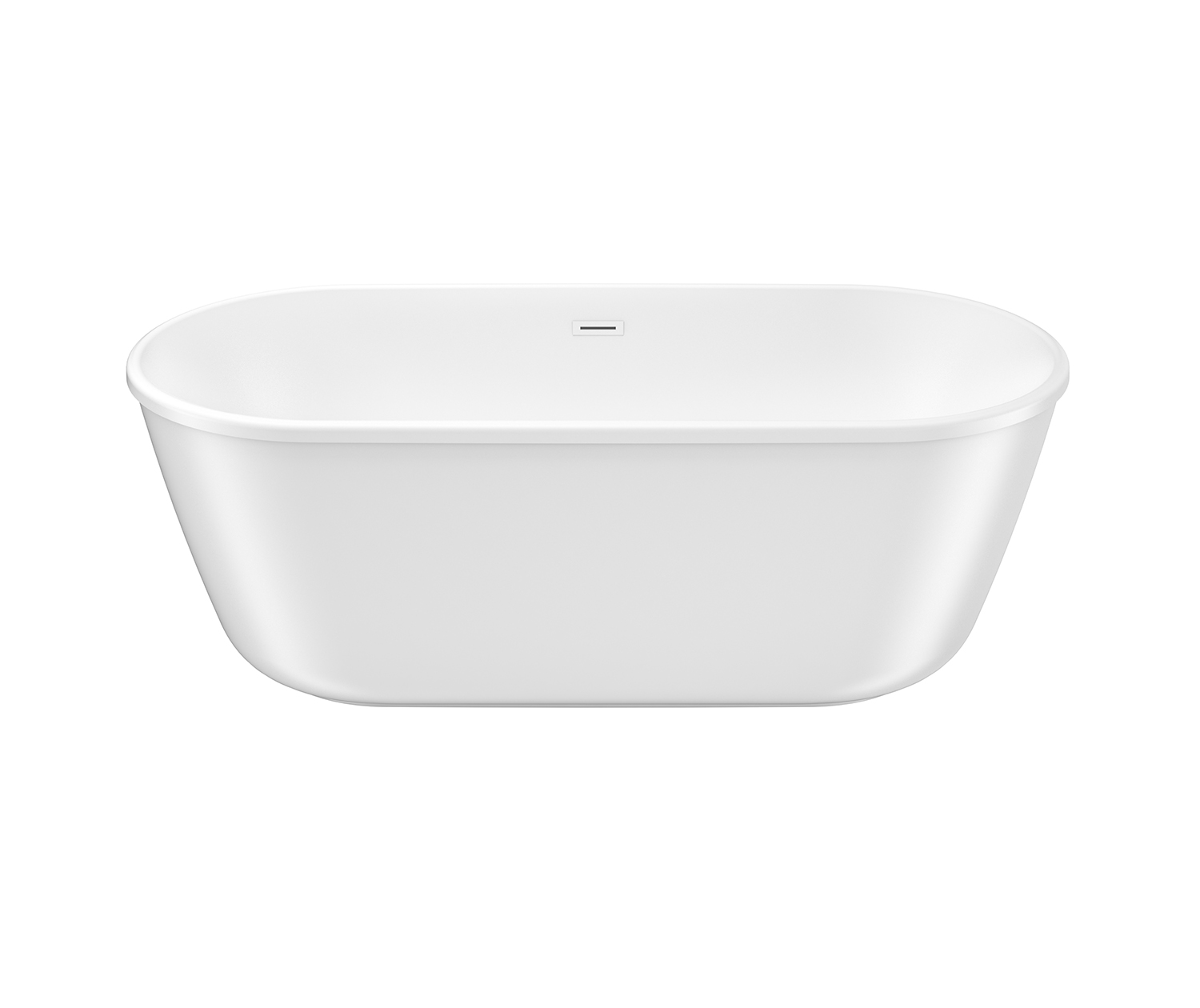 Golan 6429 AcrylX Freestanding Center Drain Bathtub in White with White Skirt 