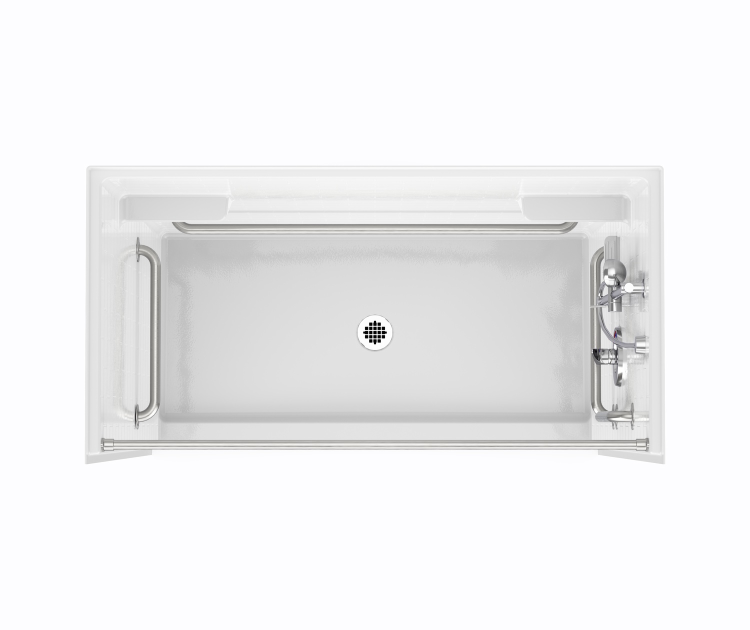 MP8630ST 60 x 30 AcrylX One-Piece Alcove Center Drain Shower in