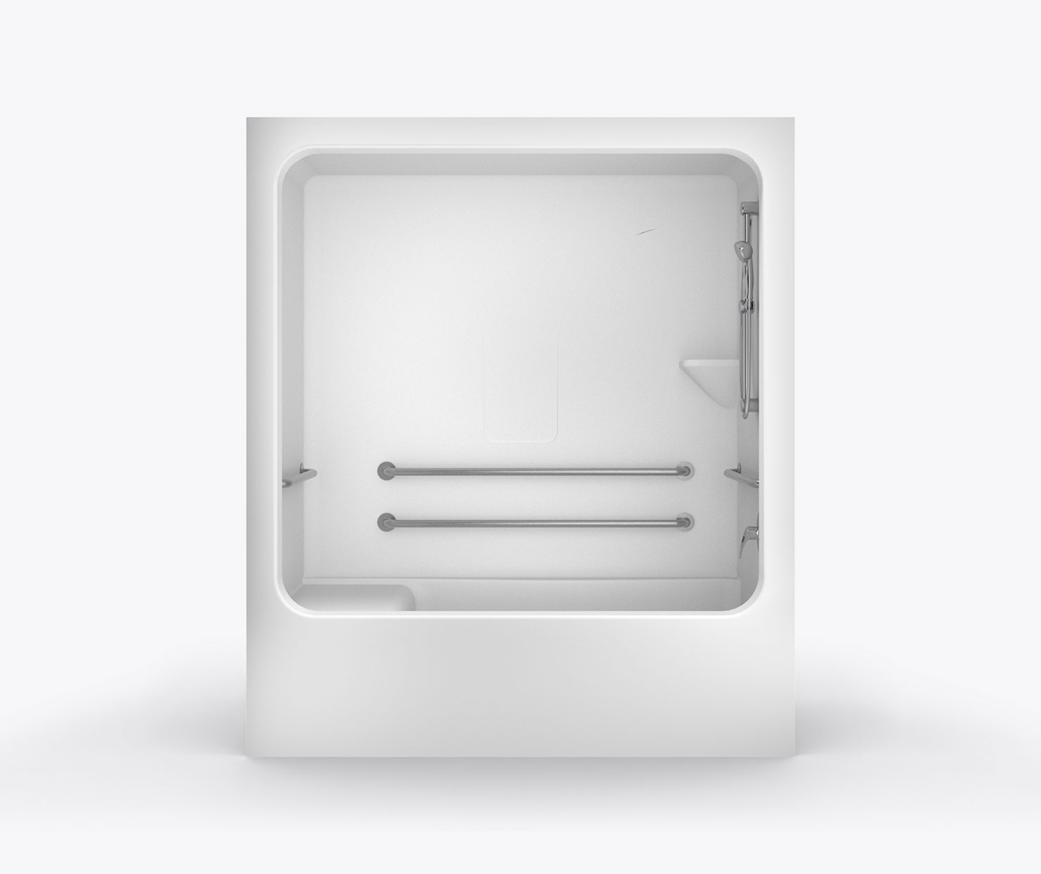 XSA 7236 TS MS MAS Acrylic Alcove OnePiece Tub Shower with Center