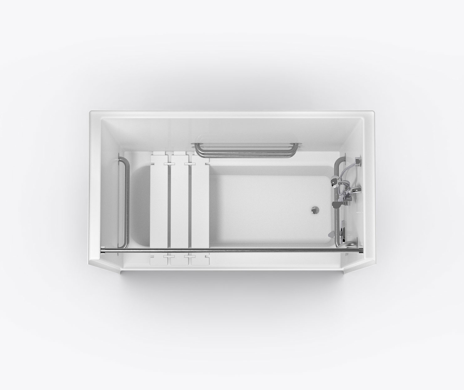 XSS 6092 TS MAS AcrylX Alcove OnePiece Tub Shower with Center Drain in