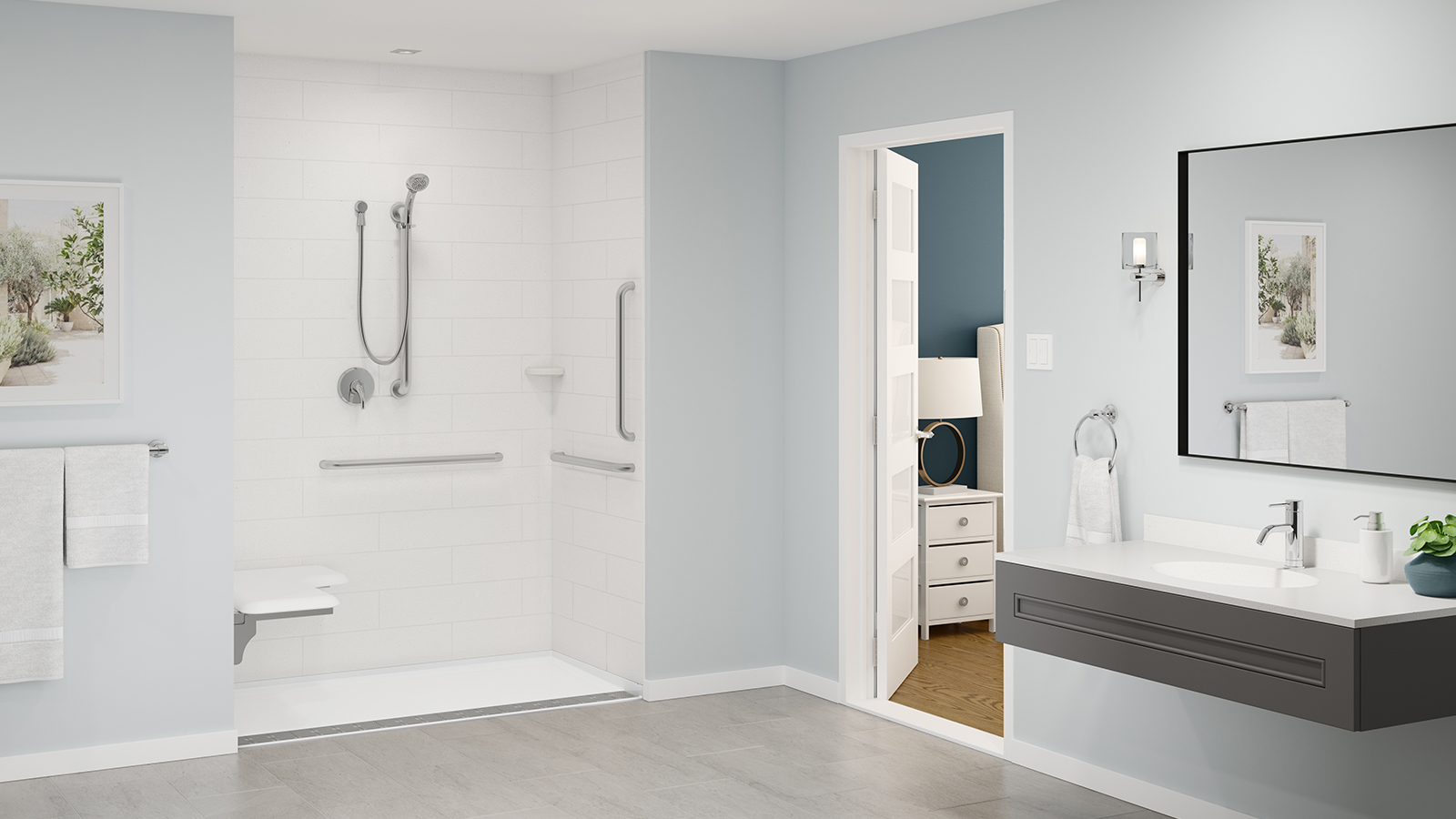 Comfort Designs creates showers for senior care and senior living.