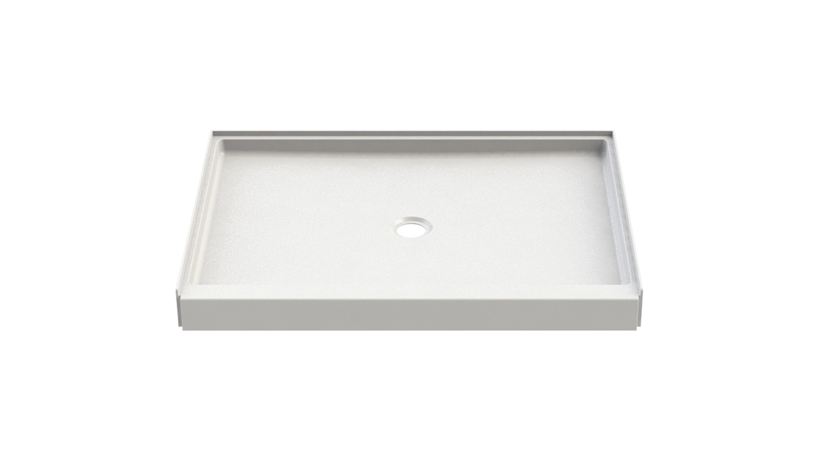 Comfort Designs solid surface Alcove shower base.