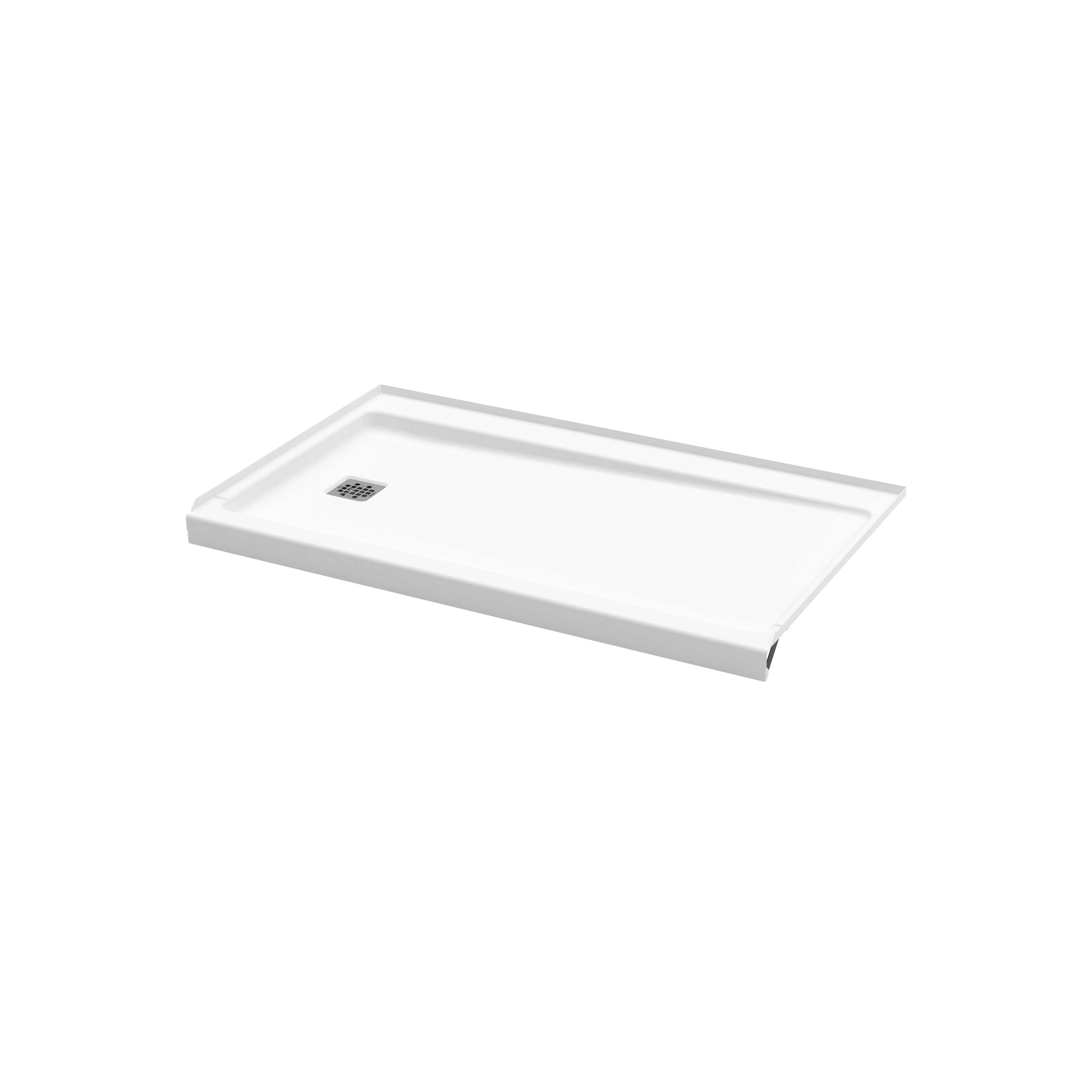 NexTile Alcove Shower Kit 32 in. L x 60 in. W x 78 in. H with ShowerCast base Right Hand in White