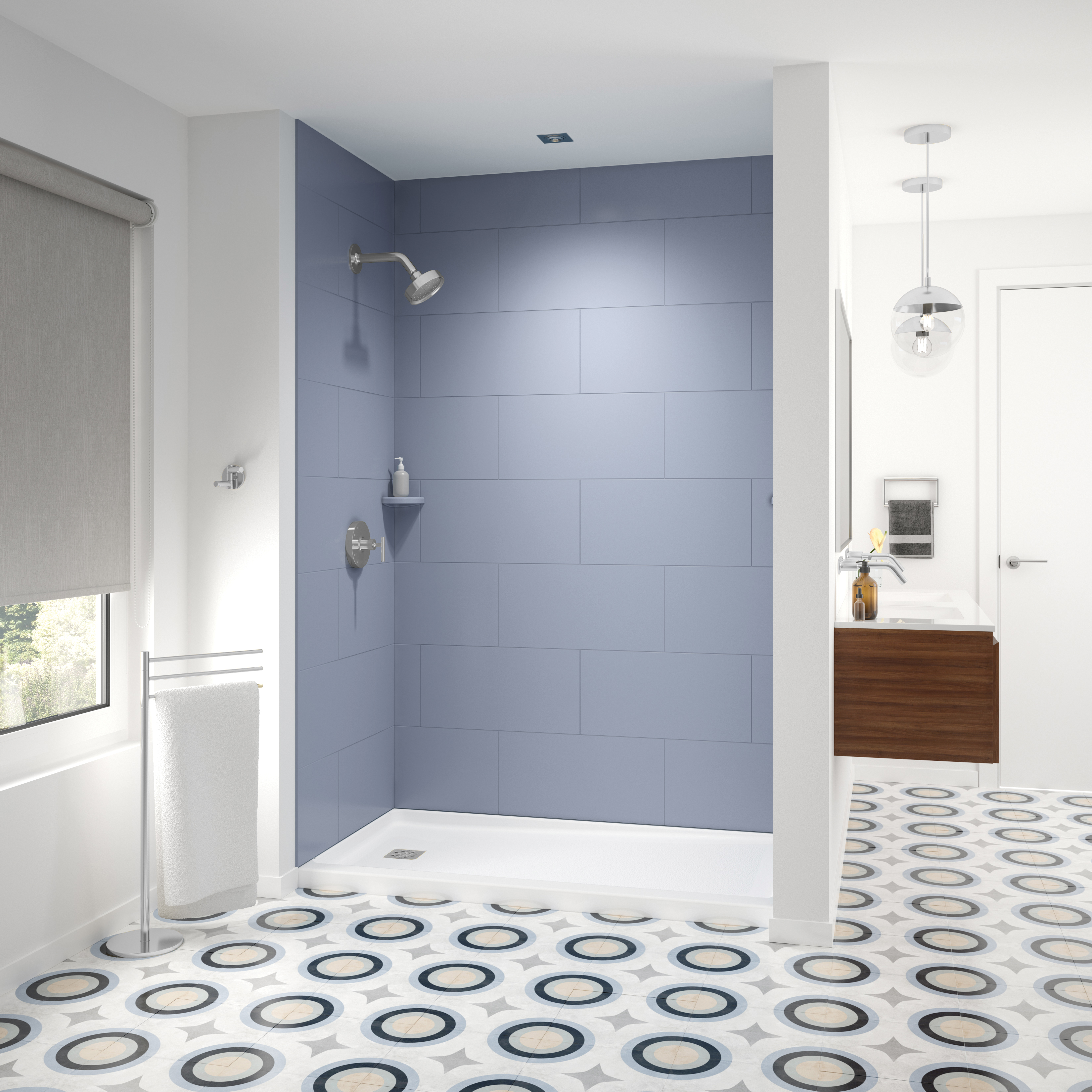 Americast 60 x 36 x 3  Alcove Shower Base - Square Drain