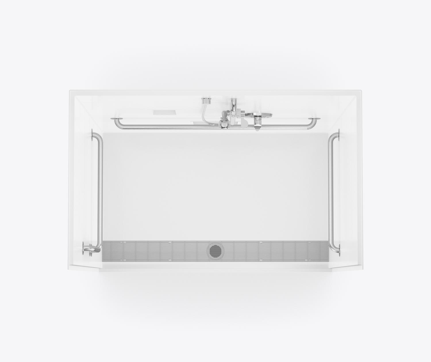 XST 6036 TR COL 1.0 AcrylX Alcove One-Piece Shower in White