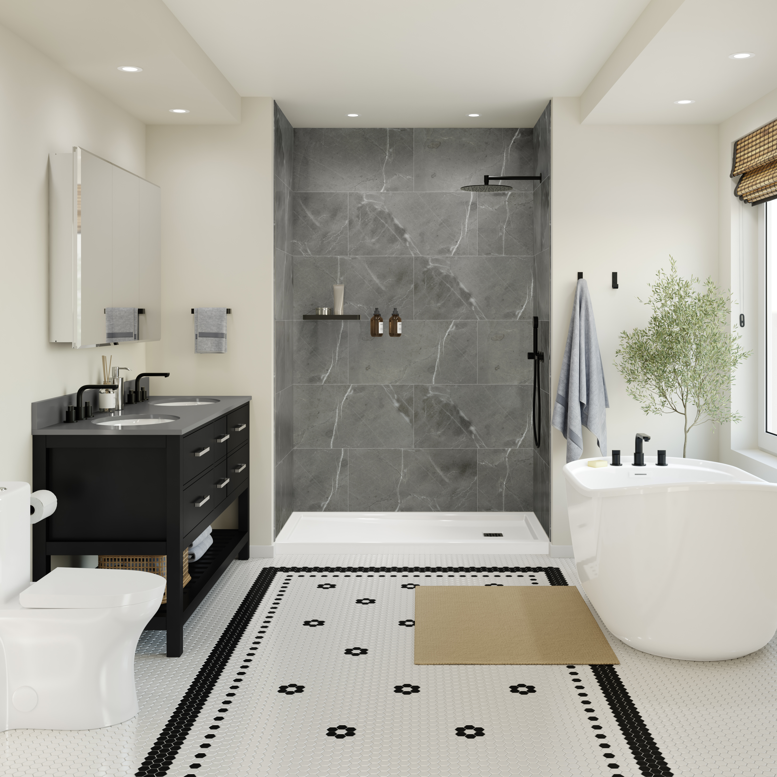 MAAX-MANHATTAN-TILE-SMOOTH-MARBLE-DARK-GREY-NO-DOOR-DECO