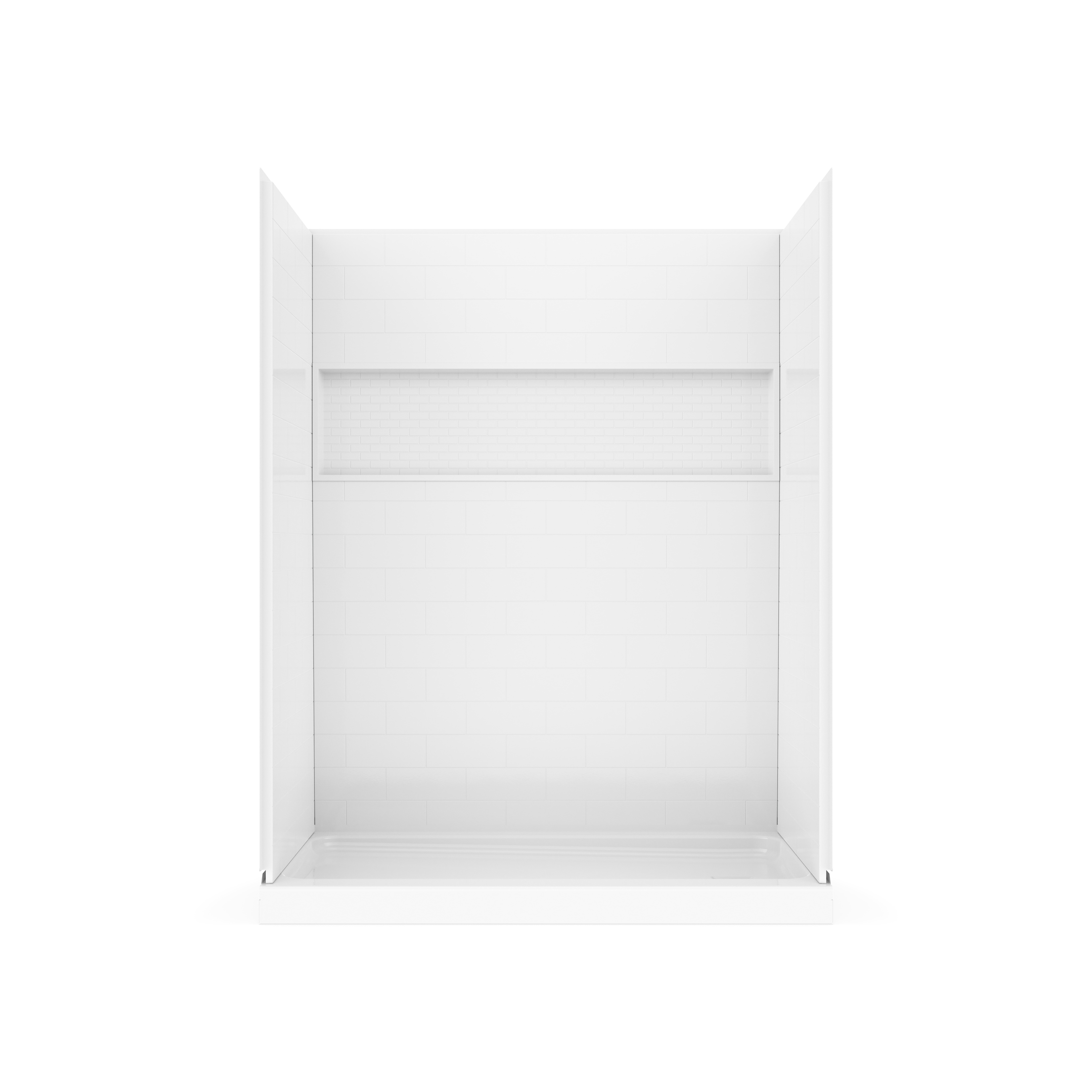 NexTile 4836 Direct-to-Stud Four-Piece Shower Wall Kit