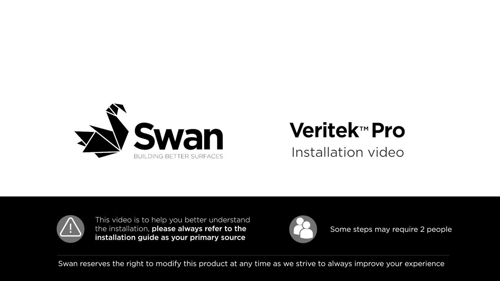 Text with white background with the Swan logo and black footer.