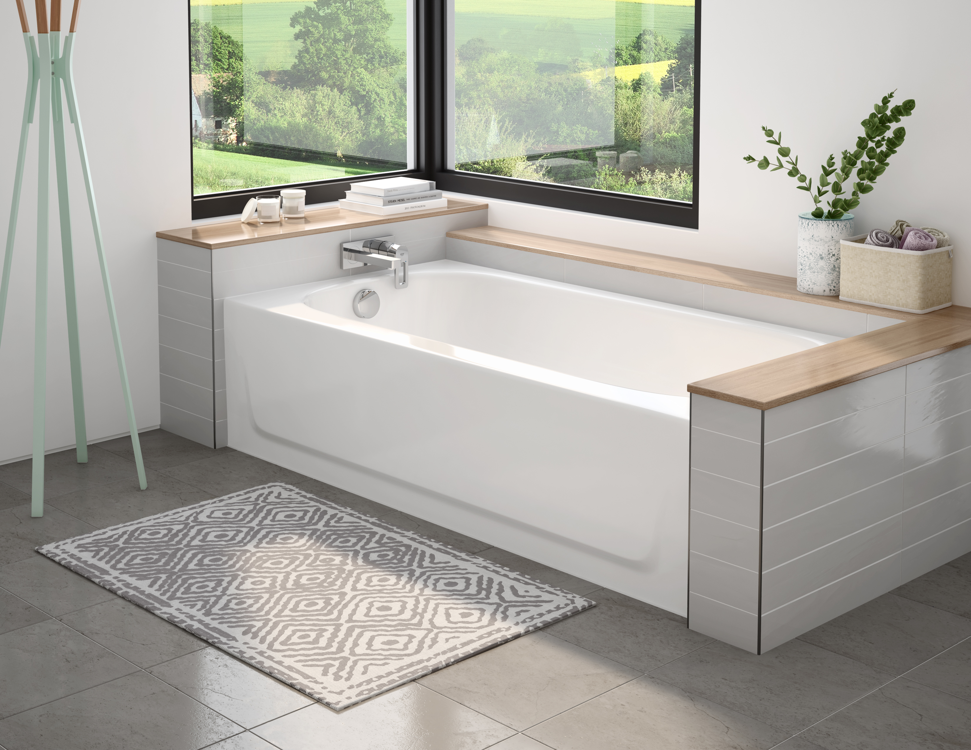 MauiCast 6030 Porcelain Enamel Alcove Bathtub
