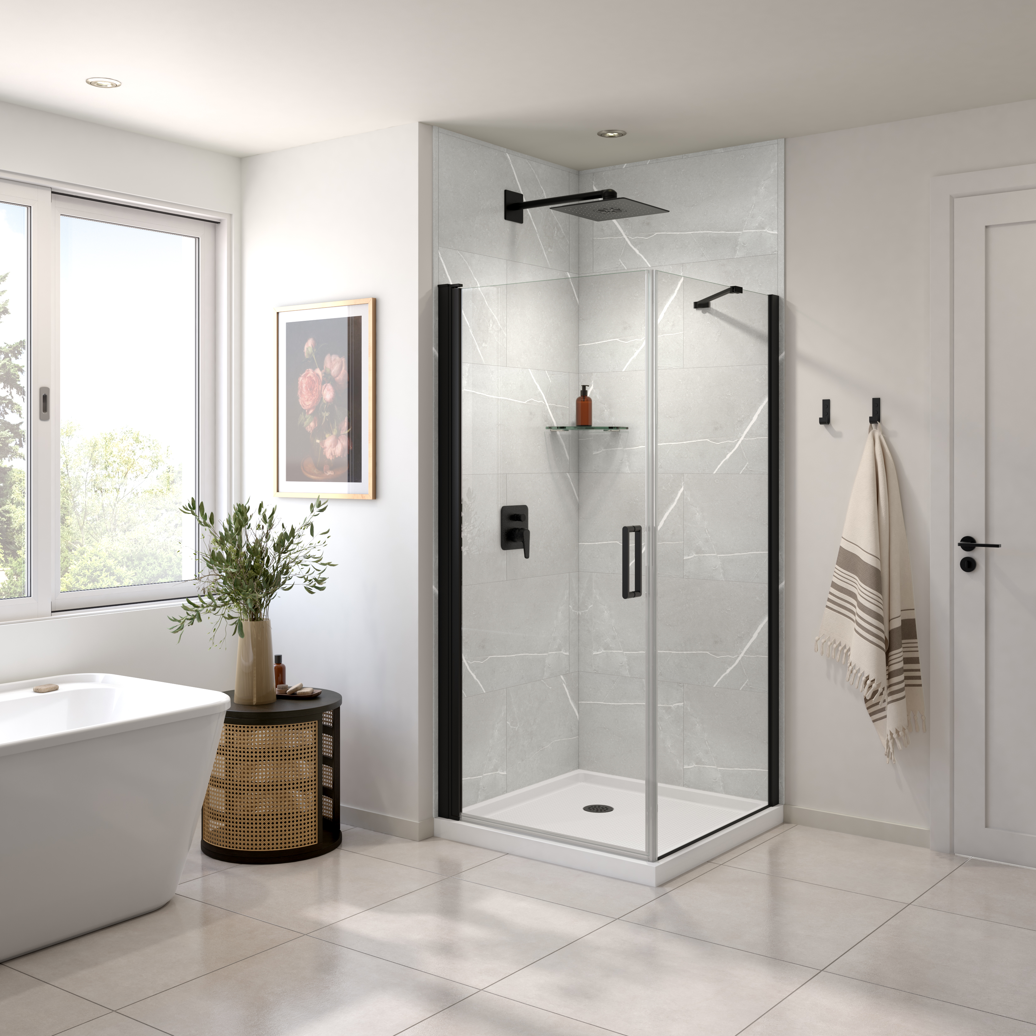 MAAX-MANHATTANSQUARE-MB-ROUND-HANDLE-ROKAWHITE-SMOOTHMARBLE-LIGHTGREY