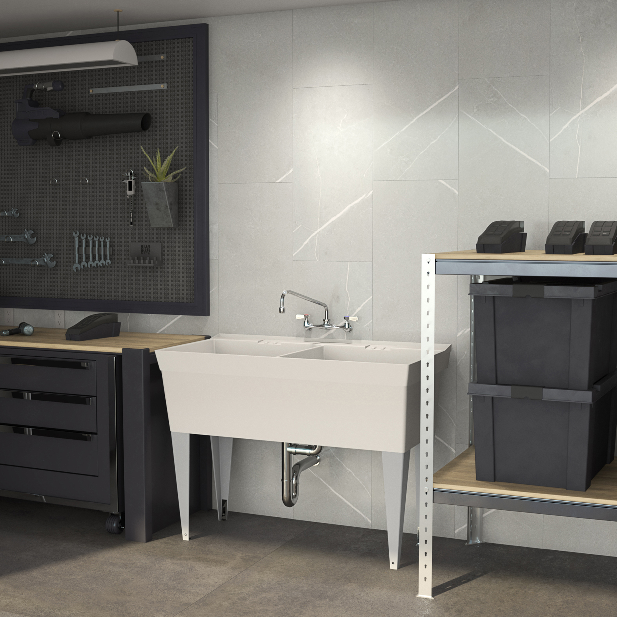 TILE-SMOOTH-MARBLE-LIGHT-GREY-GARAGE-DECO