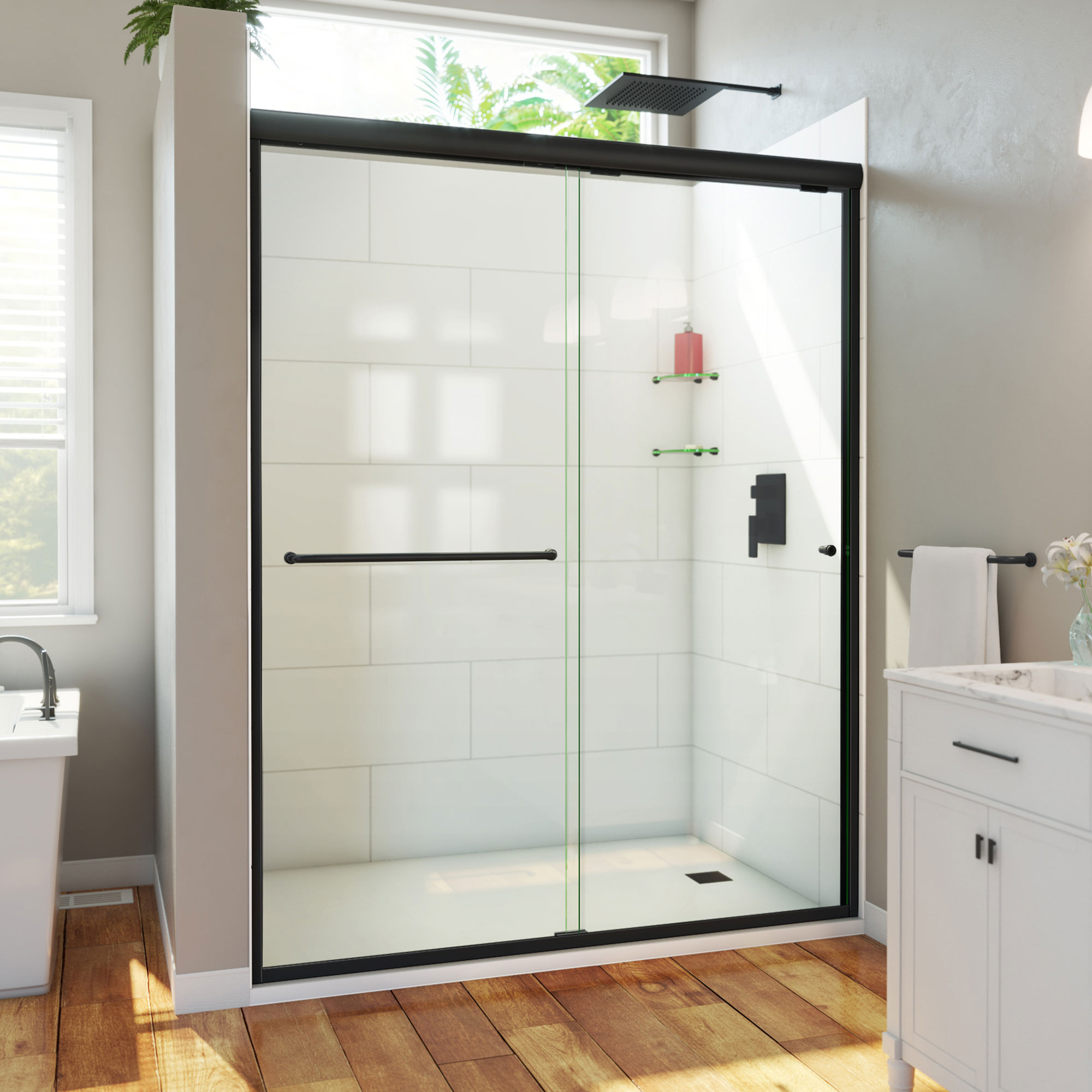 DreamLine Alliance Pro HV 56 - 60 inch W x 76 1/2 inch H Semi-Frameless ...
