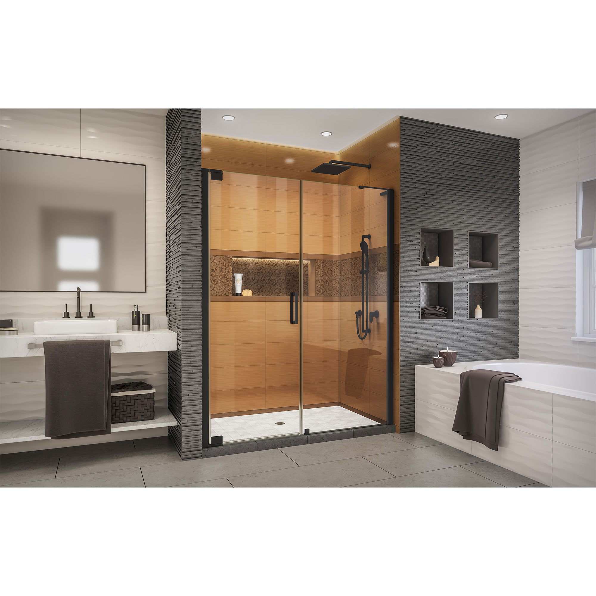 DreamLine Elegance-LS 56 3/4 - 58 3/4 inch W x 72 inch H Frameless
