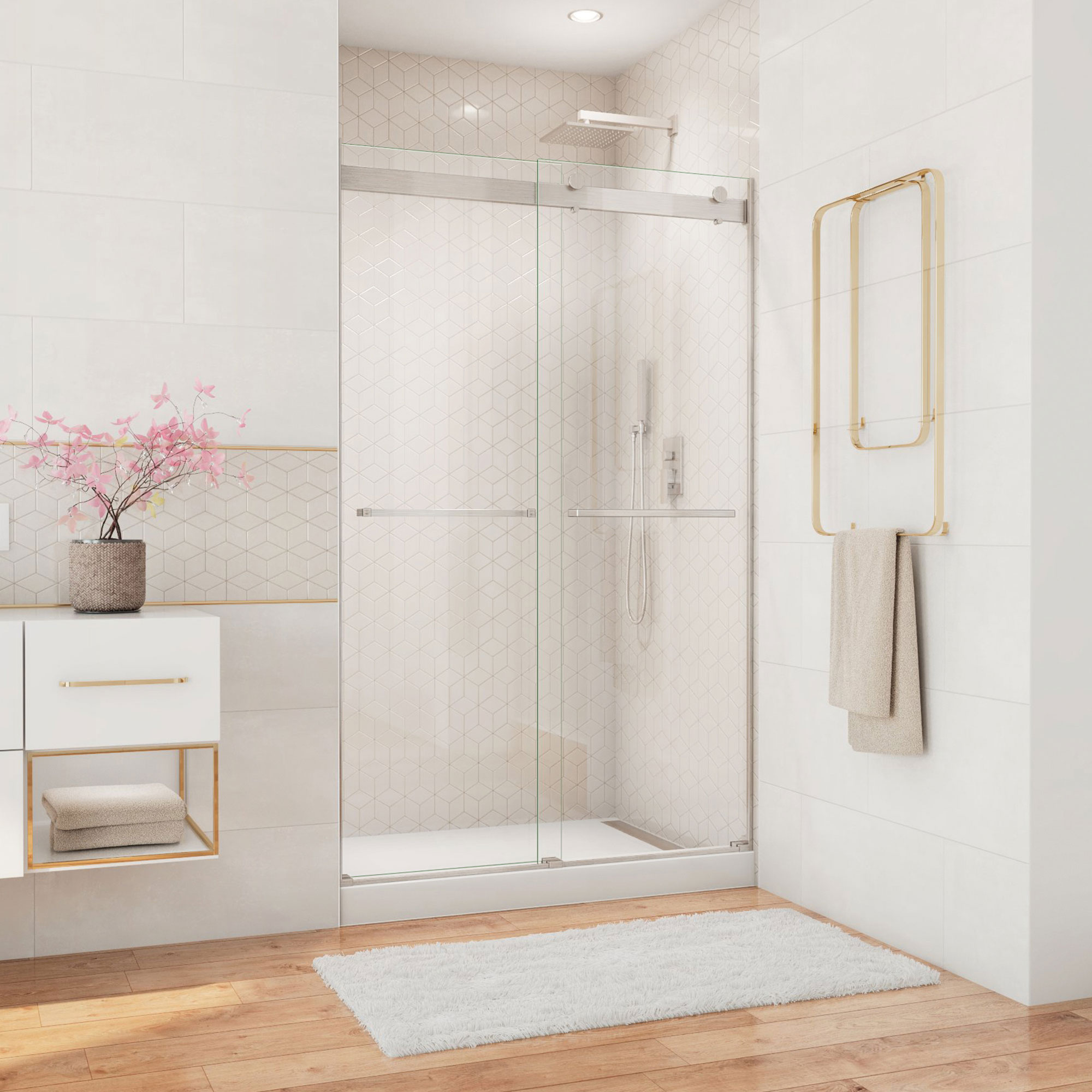 DreamLine Essence 44 - 48 inch W x 76 inch H Frameless Bypass