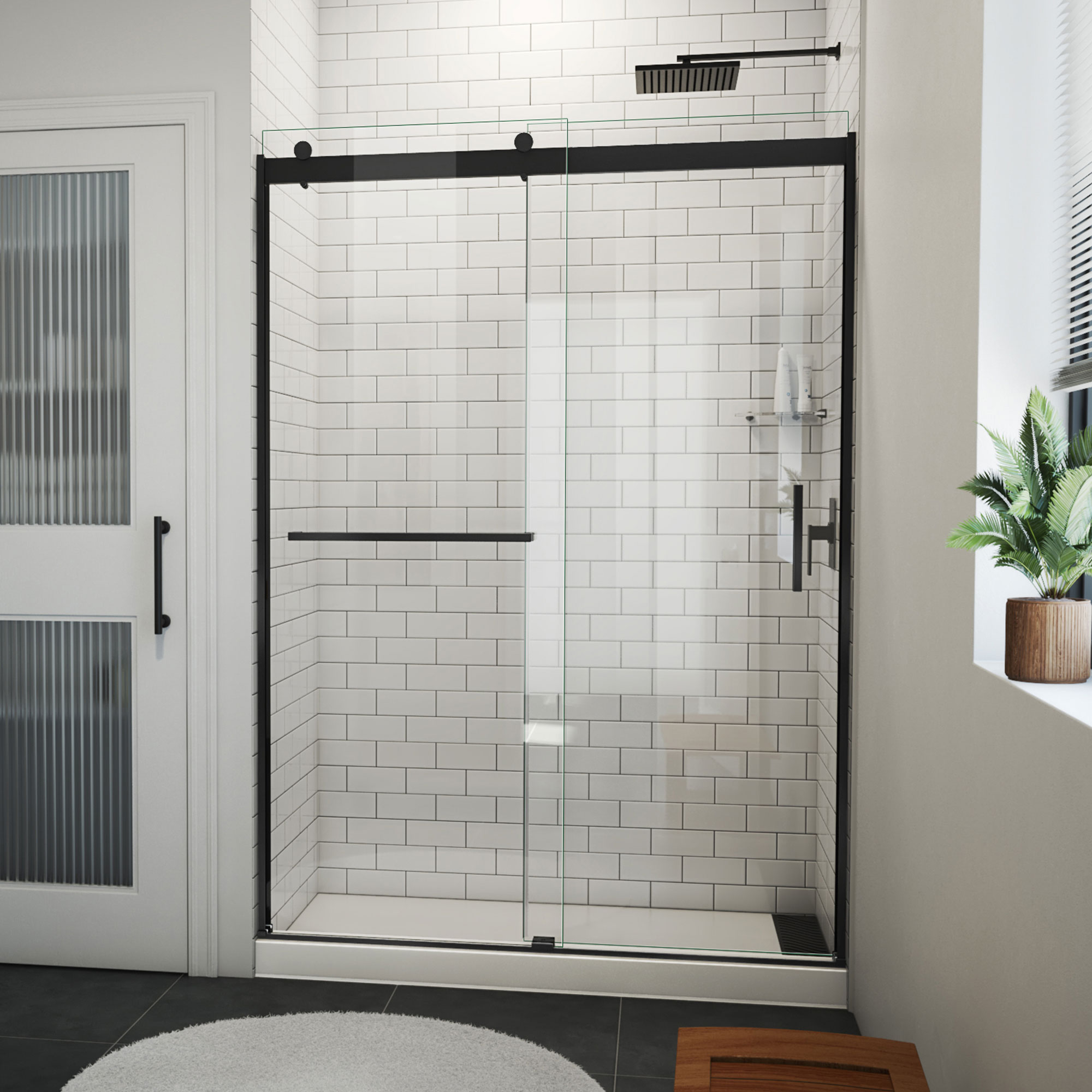 DreamLine Sapphire-V 50 - 54 inch W x 76 inch H Semi-Frameless