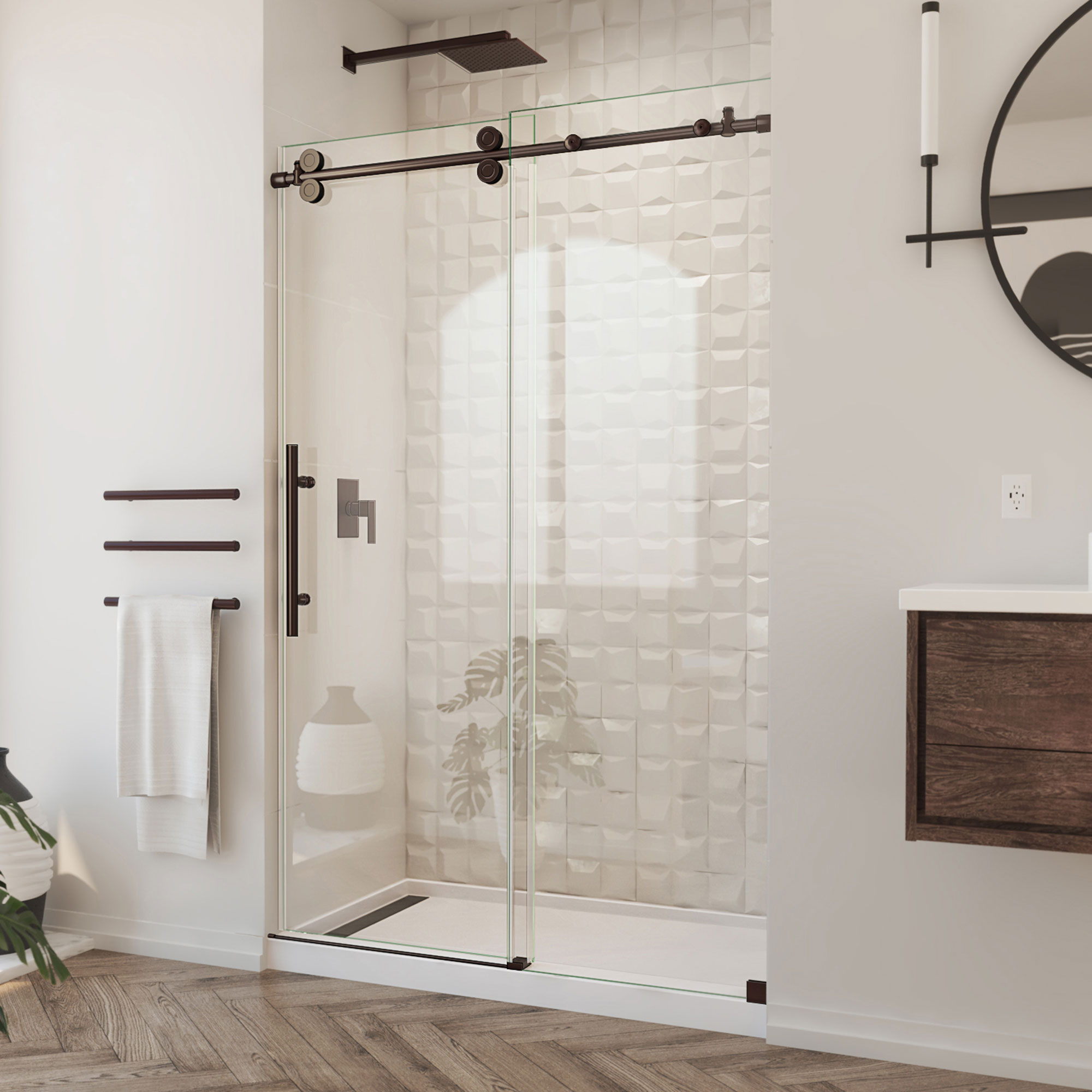 DreamLine Enigma-XO 44 - 48 inch W x 76 inch H Frameless Sliding