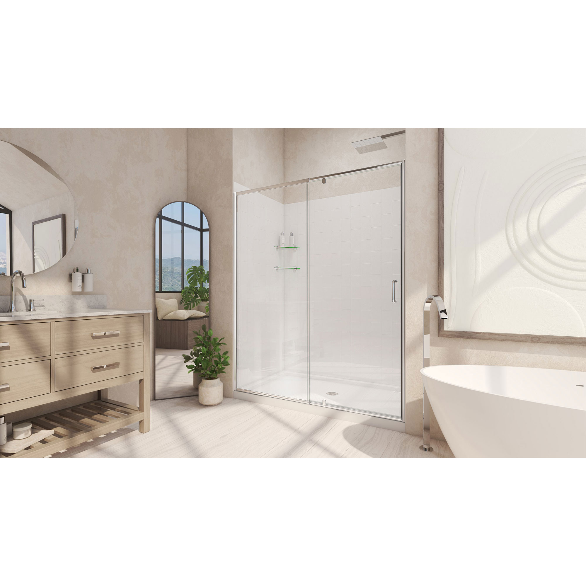 DreamLine Flex 36 inch D x 60 inch W x 78 3/4 inch H Semi
