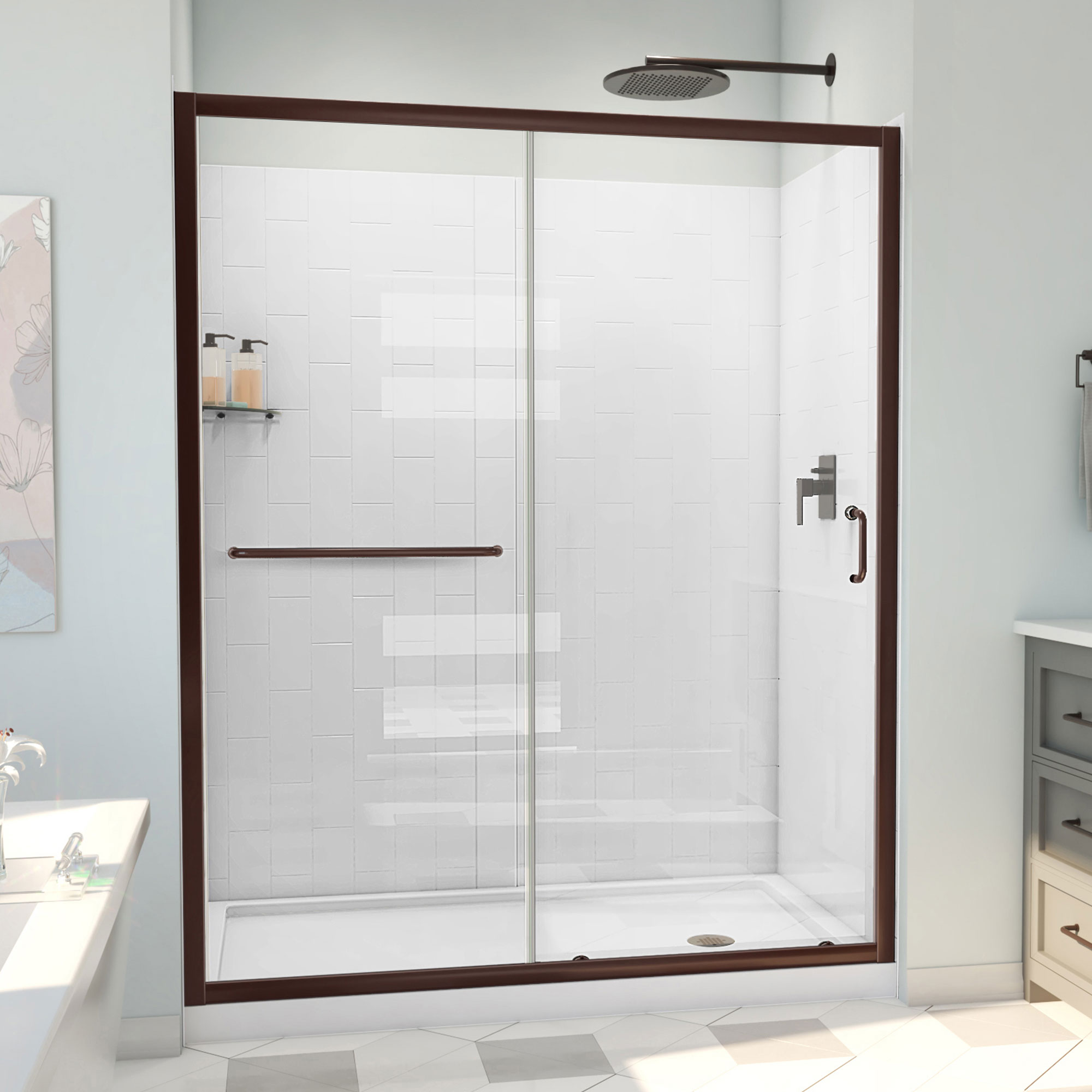 DreamLine Infinity-Z 36 inch D x 60 inch W x 78 3/4 inch H Semi