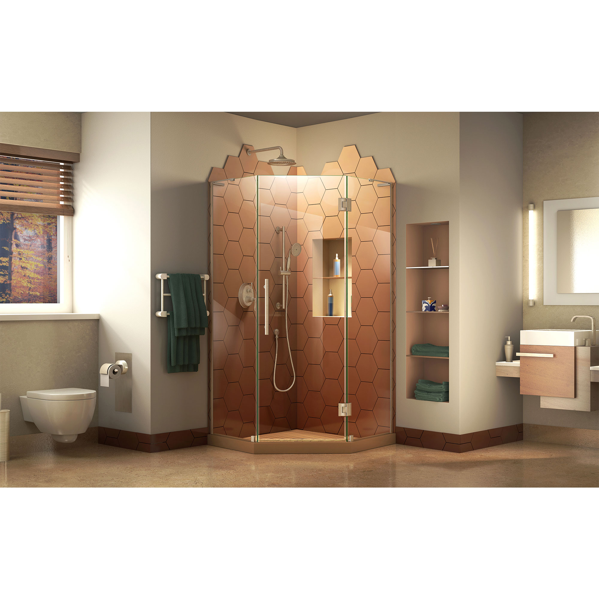 DreamLine Prism Plus 38 inch x 38 inch x 72 inch Frameless Neo