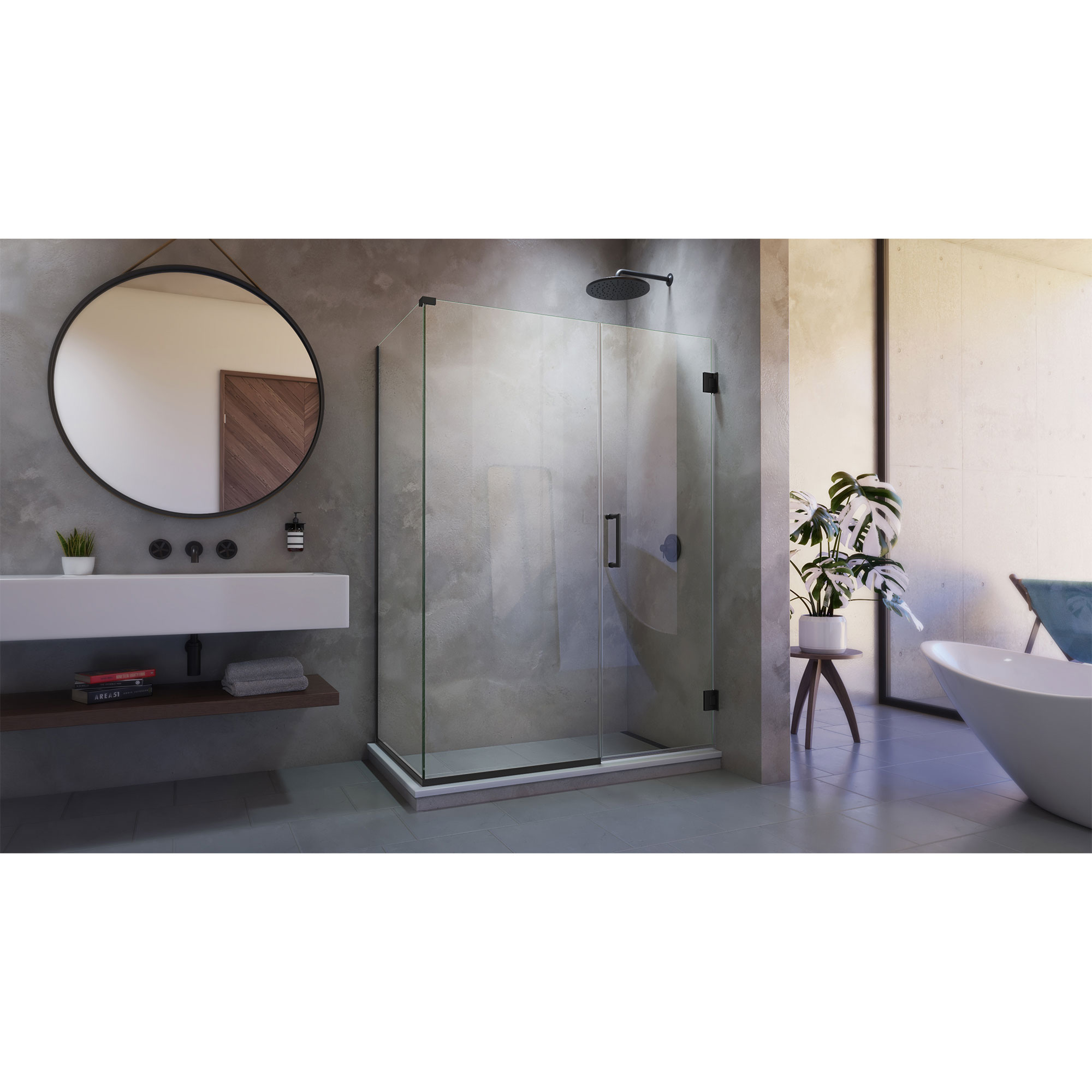 DreamLine Unidoor Plus 59 inch W x 34 3/8 inch D x 72 inch H