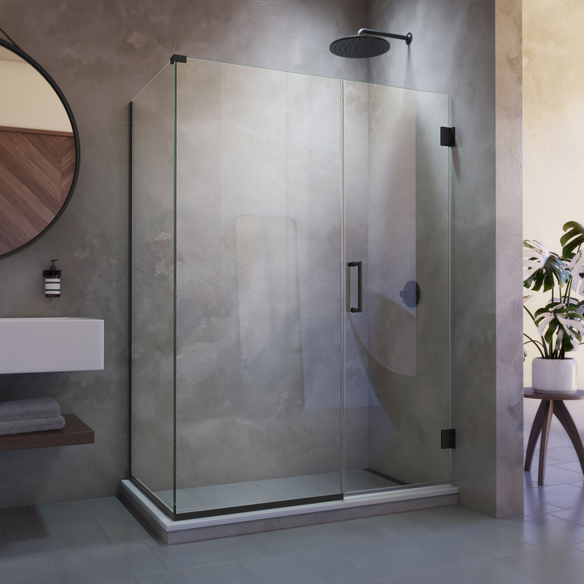 DreamLine Unidoor Plus 59 inch W x 34 3/8 inch D x 72 inch H