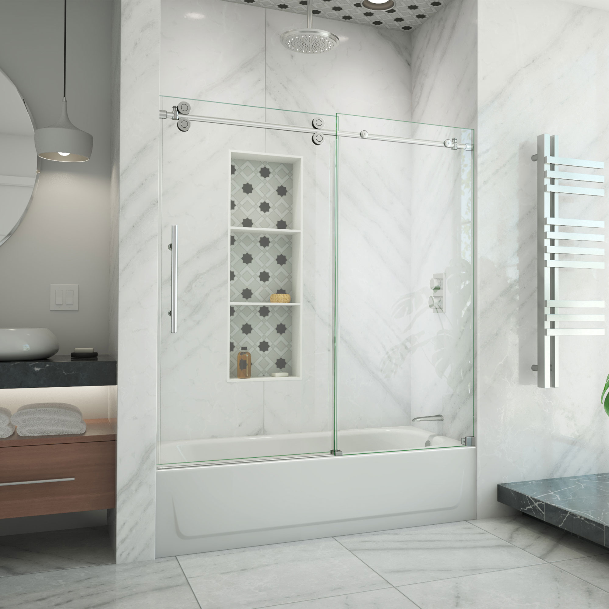 DreamLine Enigma-XO 55 - 59 inch W x 62 inch H Fully Frameless