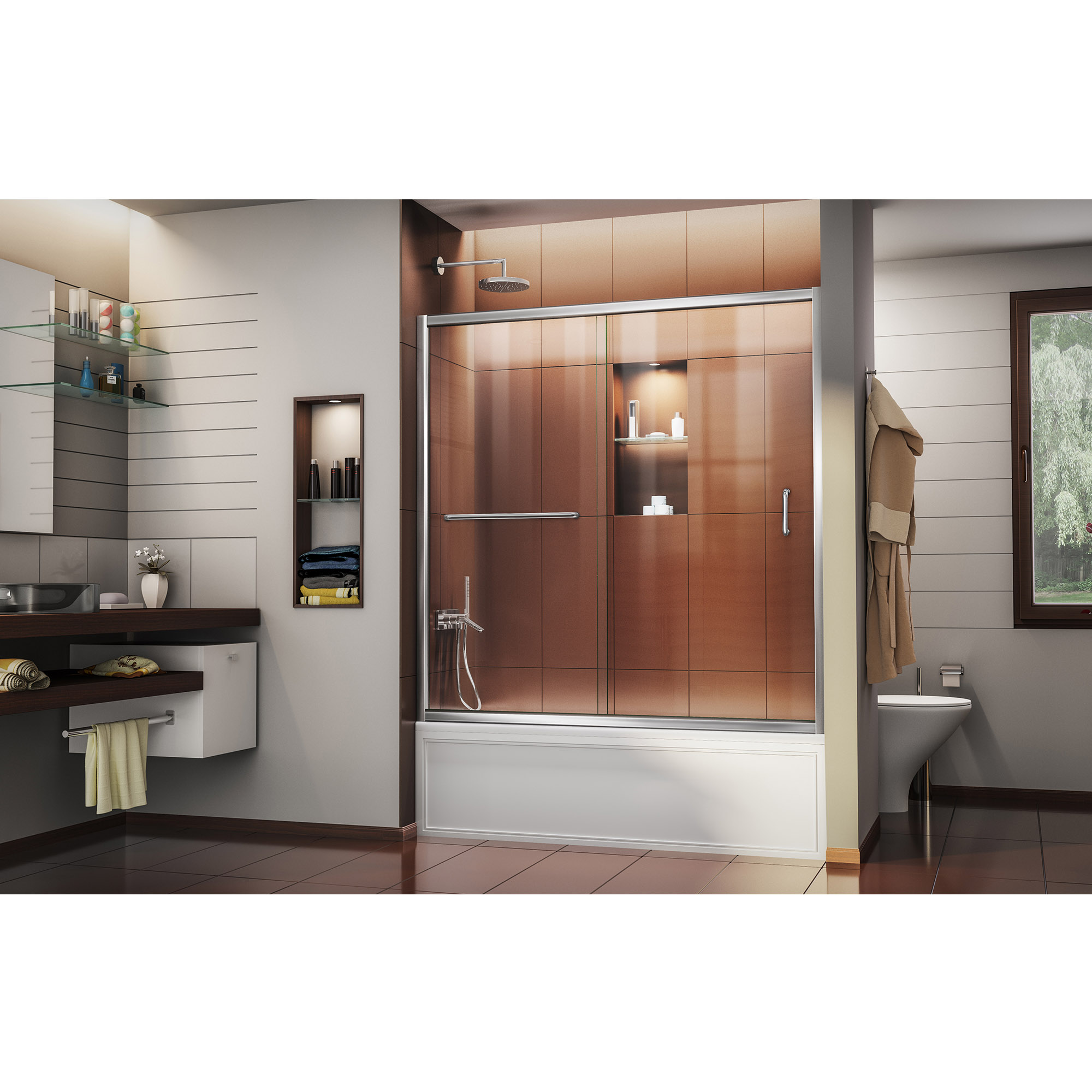 DreamLine Infinity-Z 56 - 60 inch W x 58 inch H Semi-Frameless