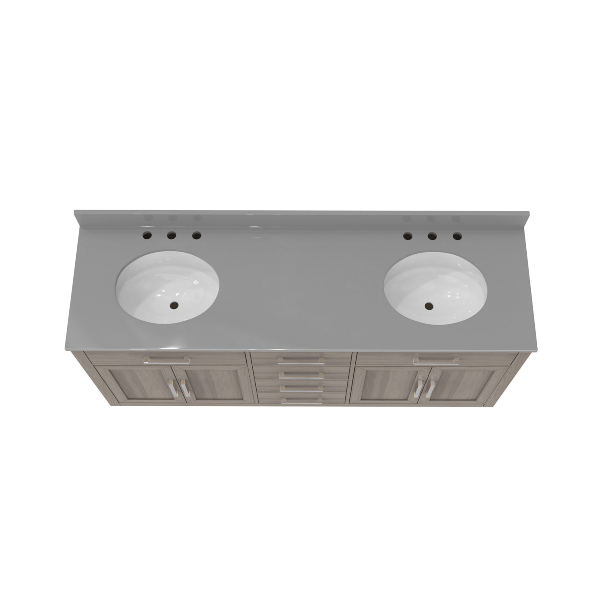 DreamLine Dexterity 72 inch W x 22 inch D x 34 inch H Double Oval